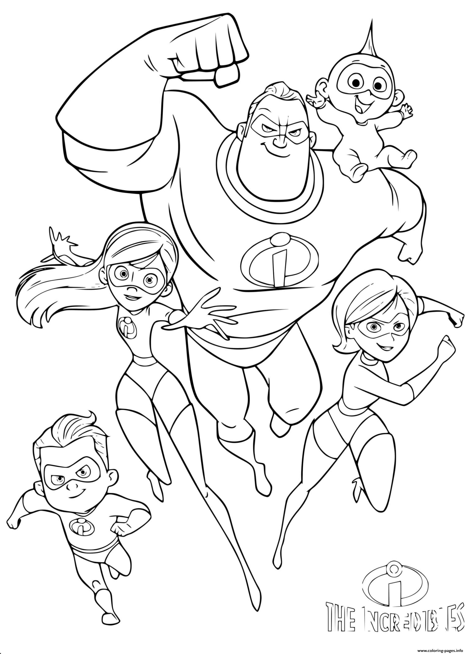 Incredibles 2 Coloring Pages Download And Print For Free