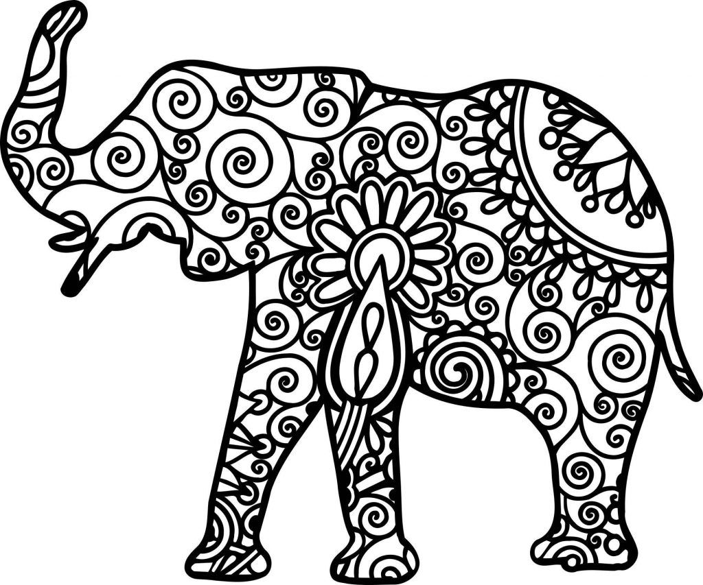 Indian Elephant Coloring Pages Printable