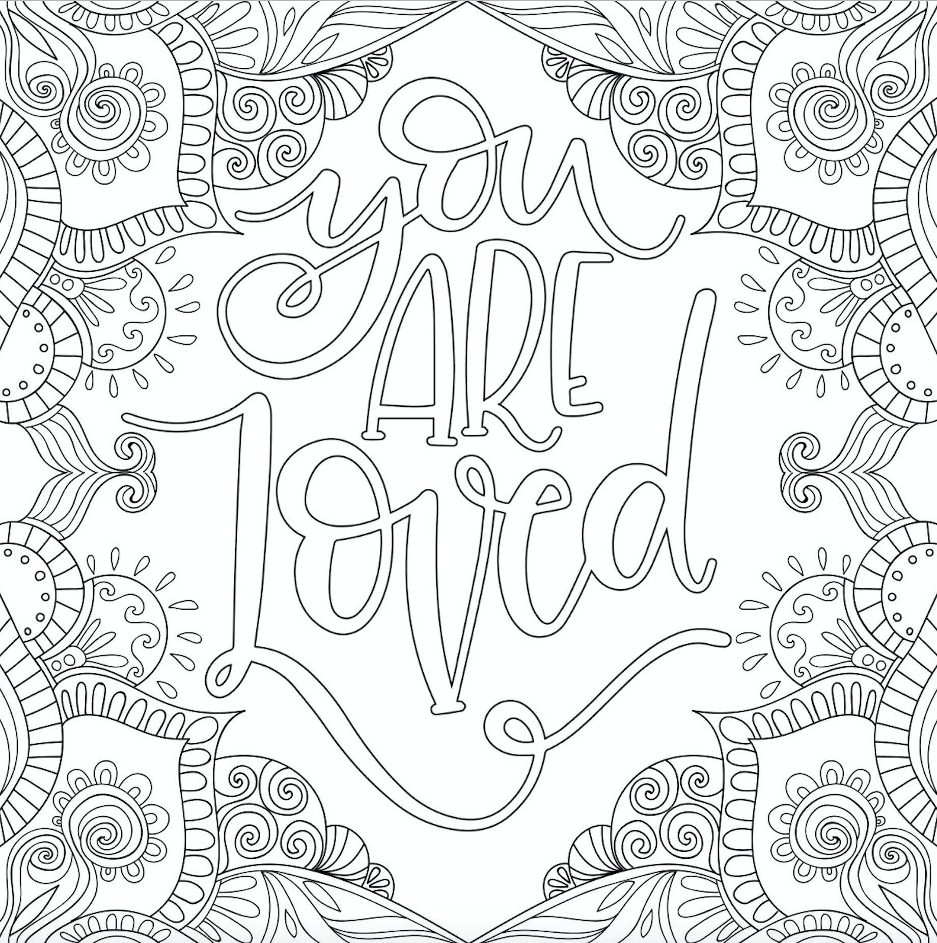 Inspirational Quotes Coloring Pages Free Printable