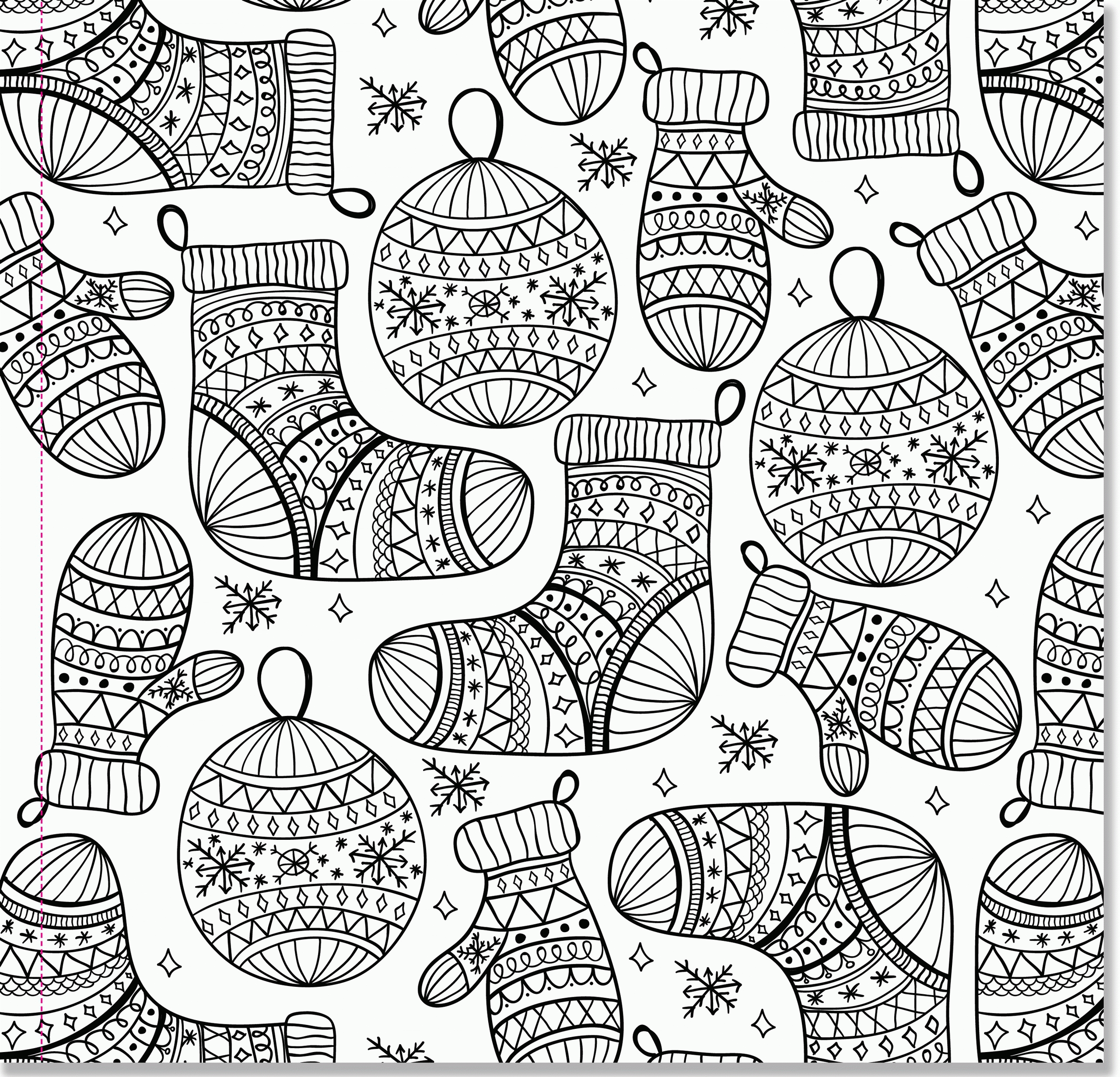 Intricate Christmas Coloring Pages Coloring Home