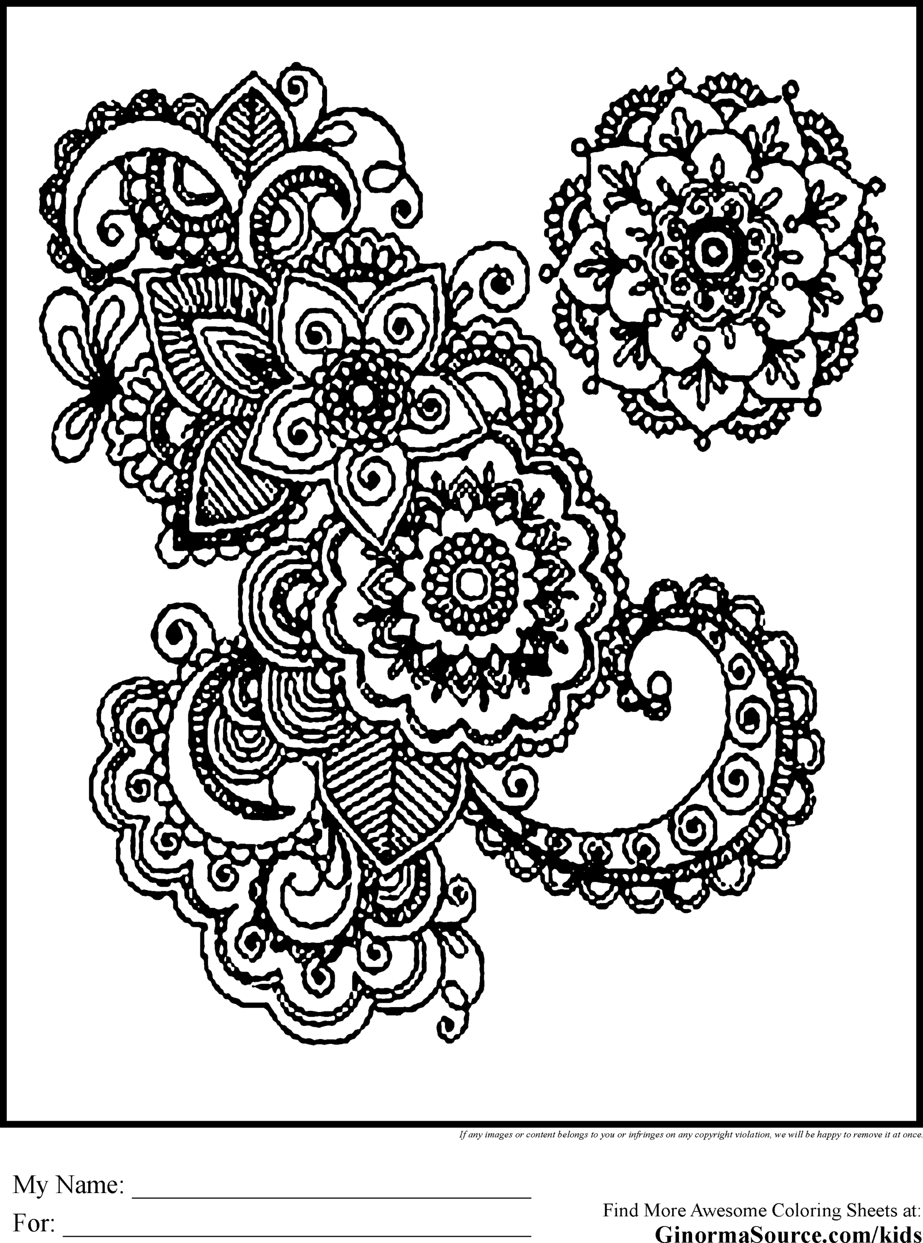 Intricate Design Coloring Pages Coloring Home