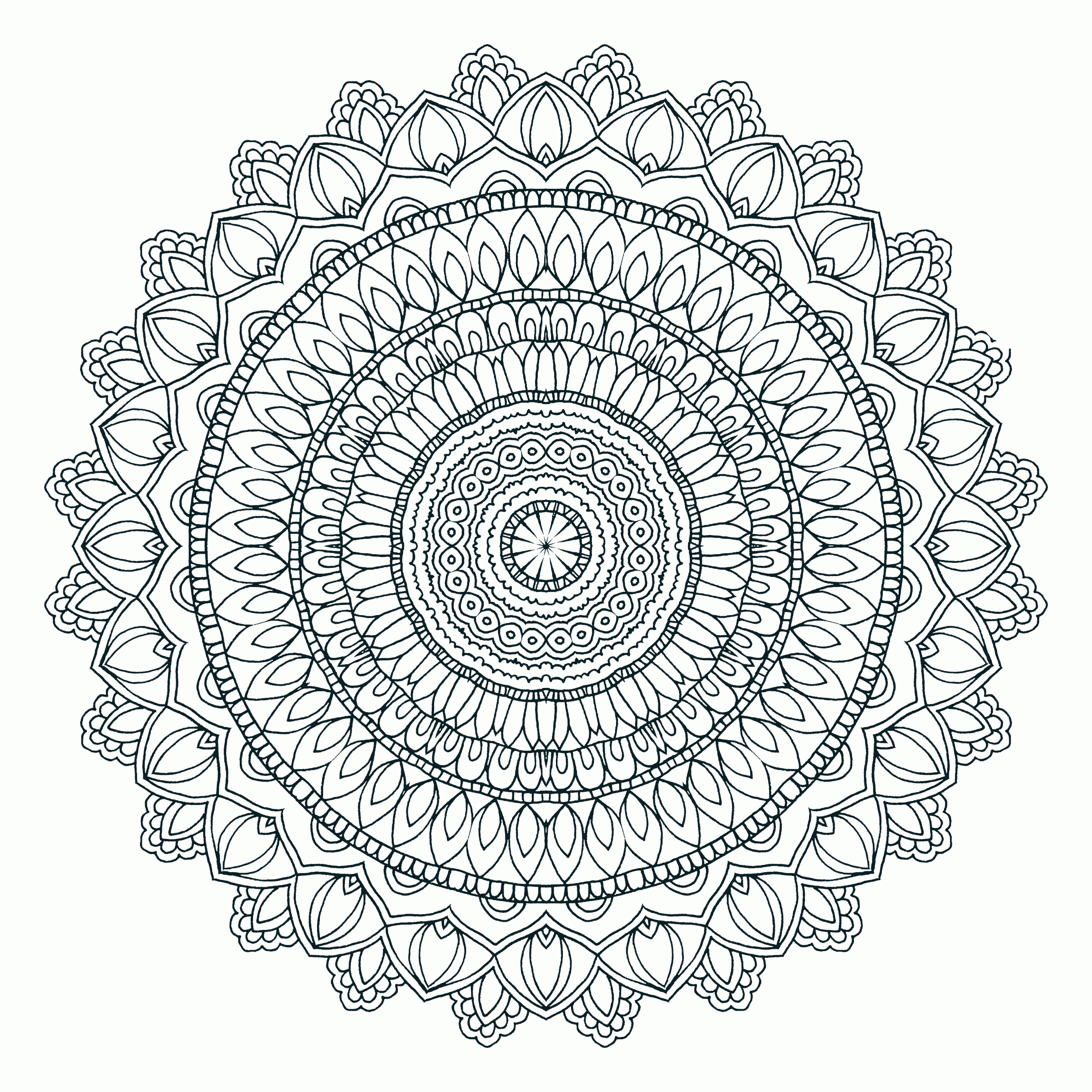 Intricate Mandala Coloring Pages Coloring Home