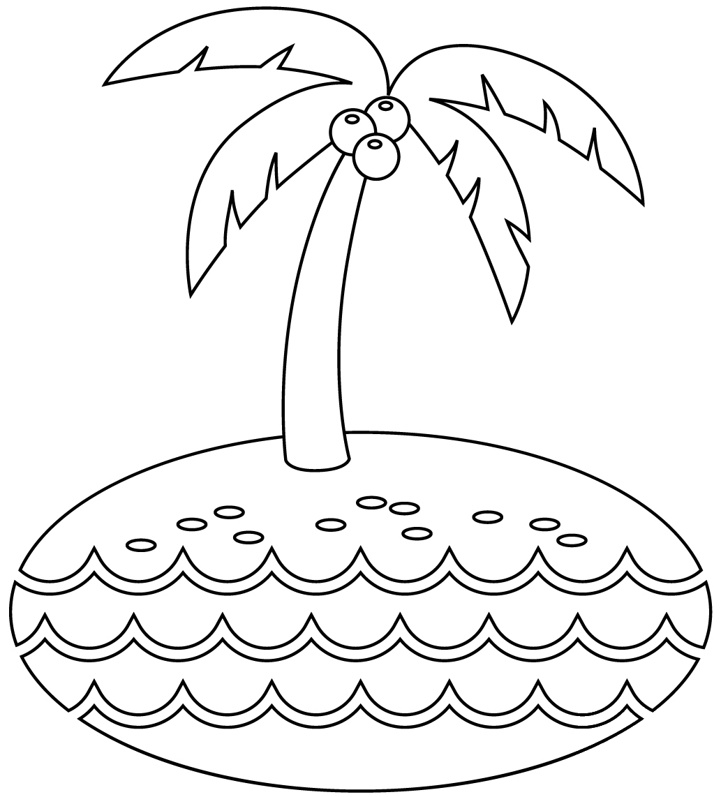 Island Coloring Page ColouringPages