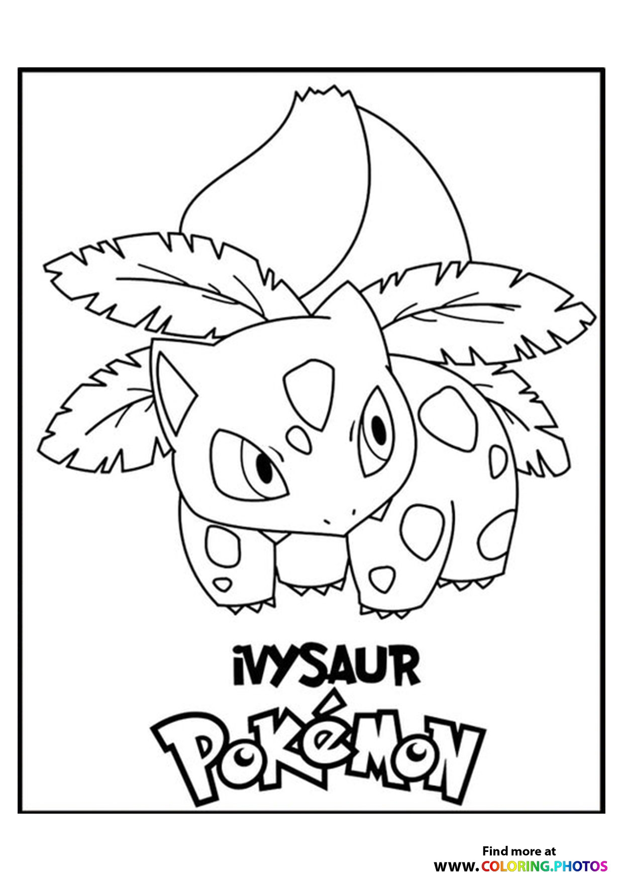 Ivysaur Pokemon Coloring Pages For Kids