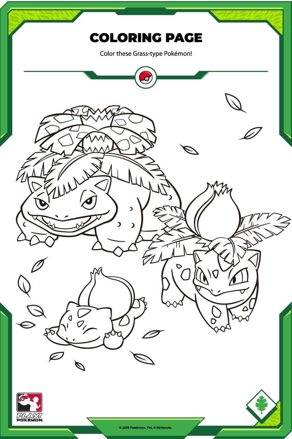 Ivysaur Coloring Page