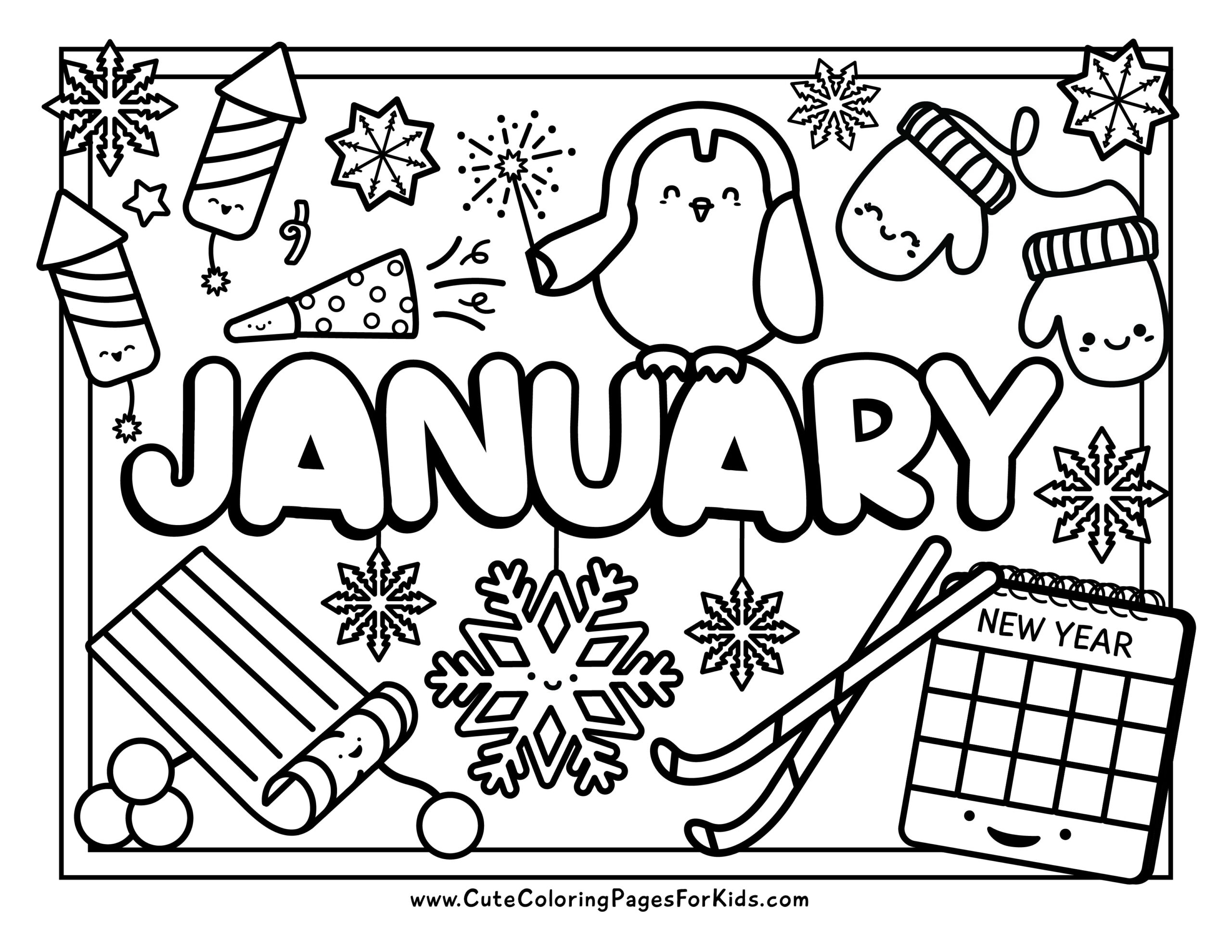 January Coloring Pages Cute Coloring Pages For Kids