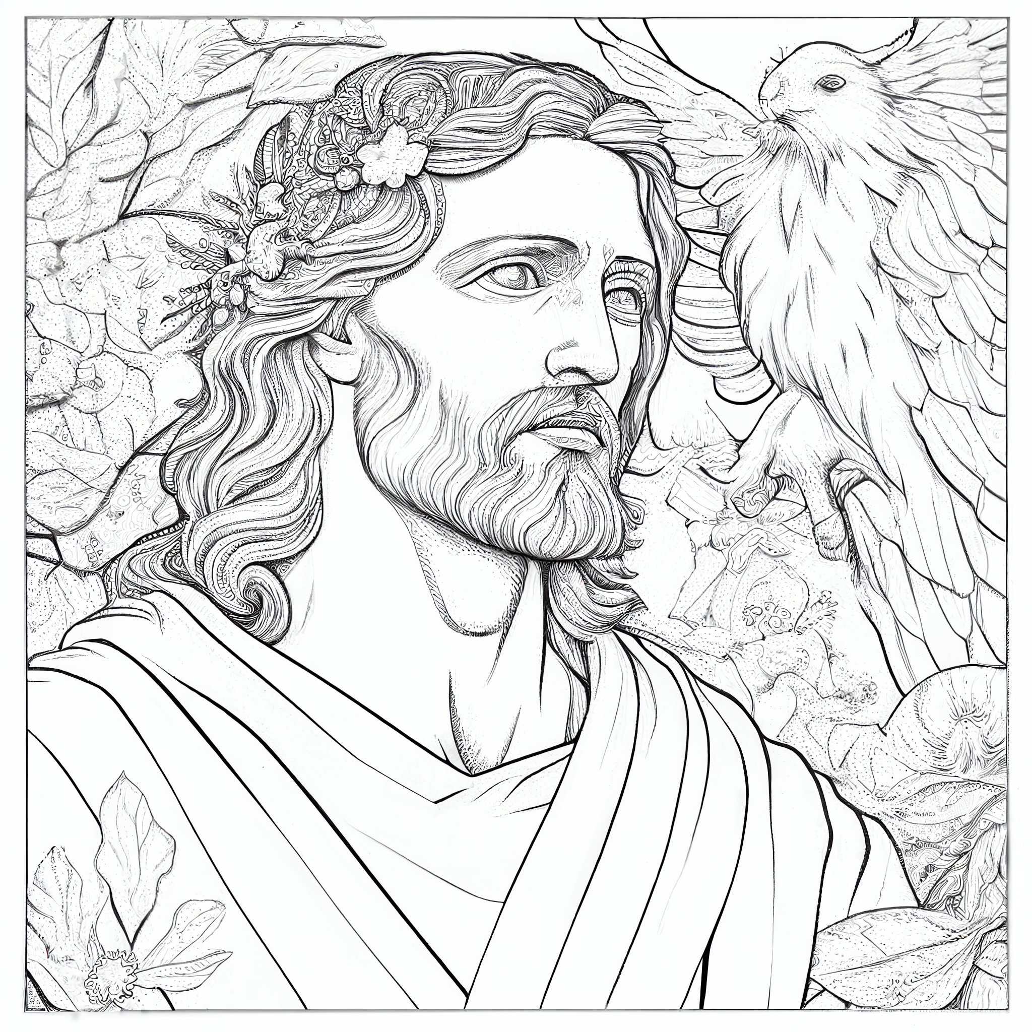 Jesus Christ Coloring Page
