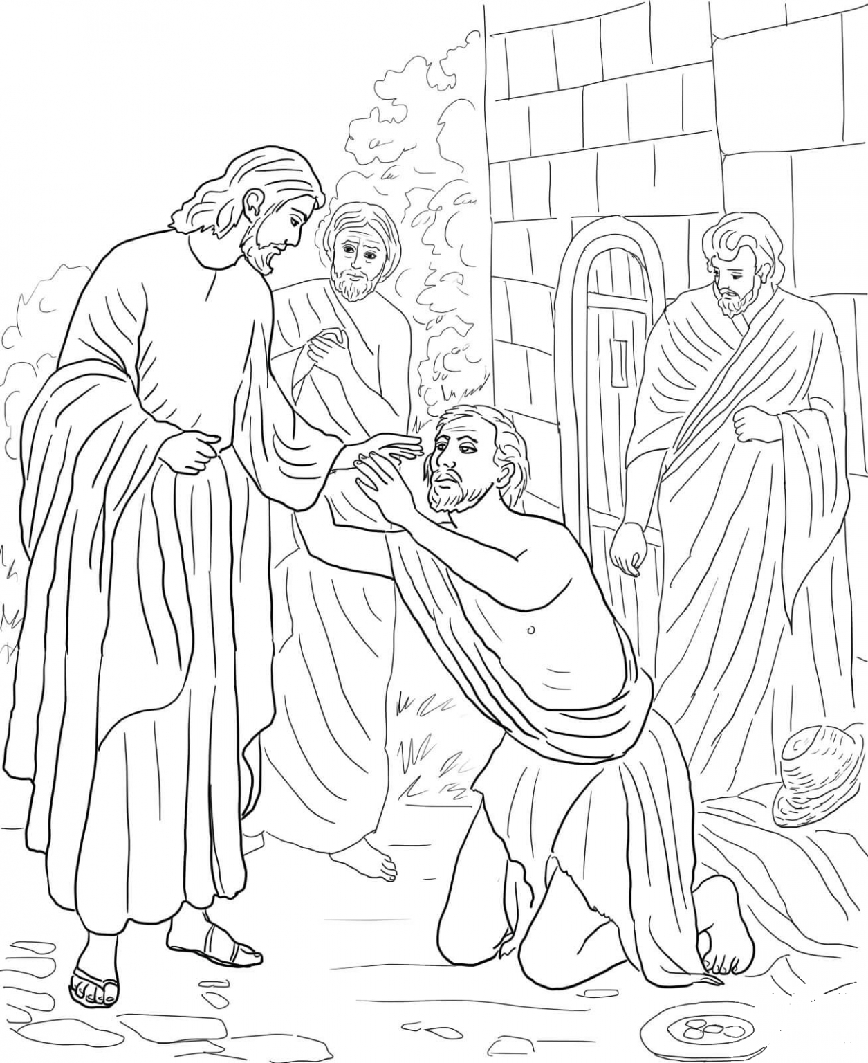 Blind Bartimaeus Coloring Page