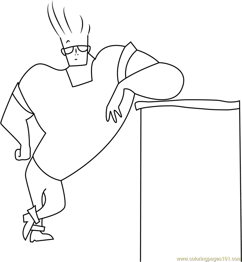 Johnny Bravo Standing Coloring Page Free Johnny Bravo Coloring Pages ColoringPages101