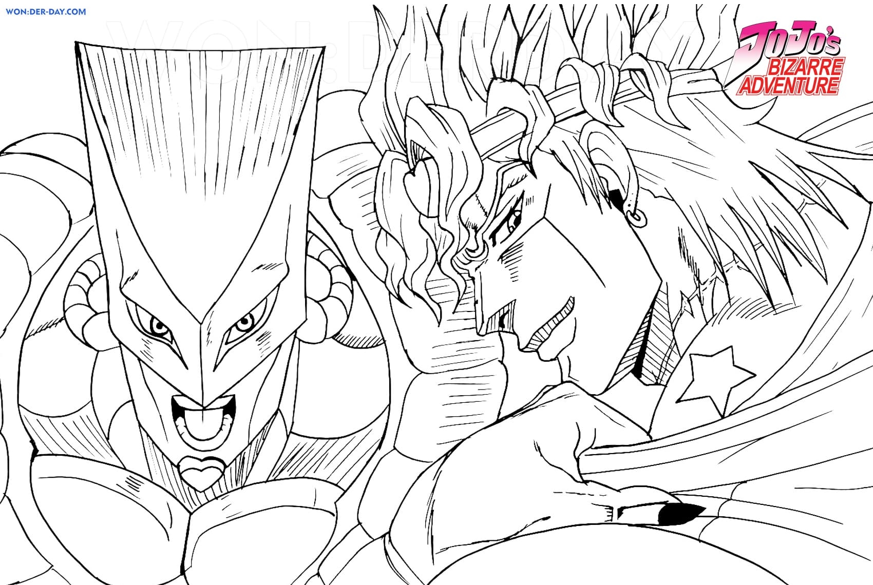 JoJo S Bizarre Adventure Coloring Pages WONDER DAY Coloring Pages For Children And Adults