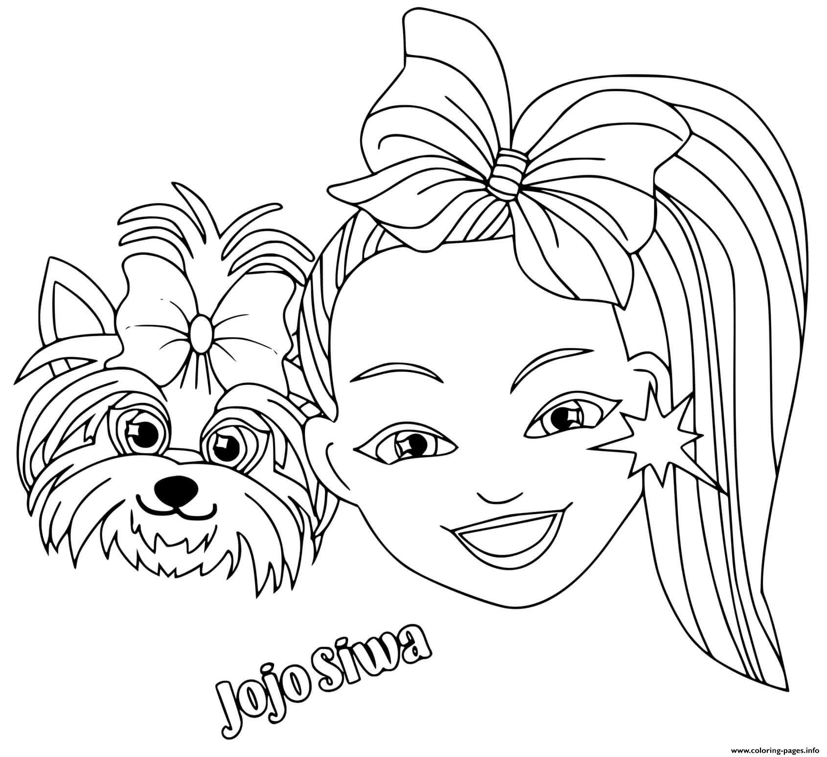 Jojo Siwa Coloring Book Printable Jojo Siwa Bowbow