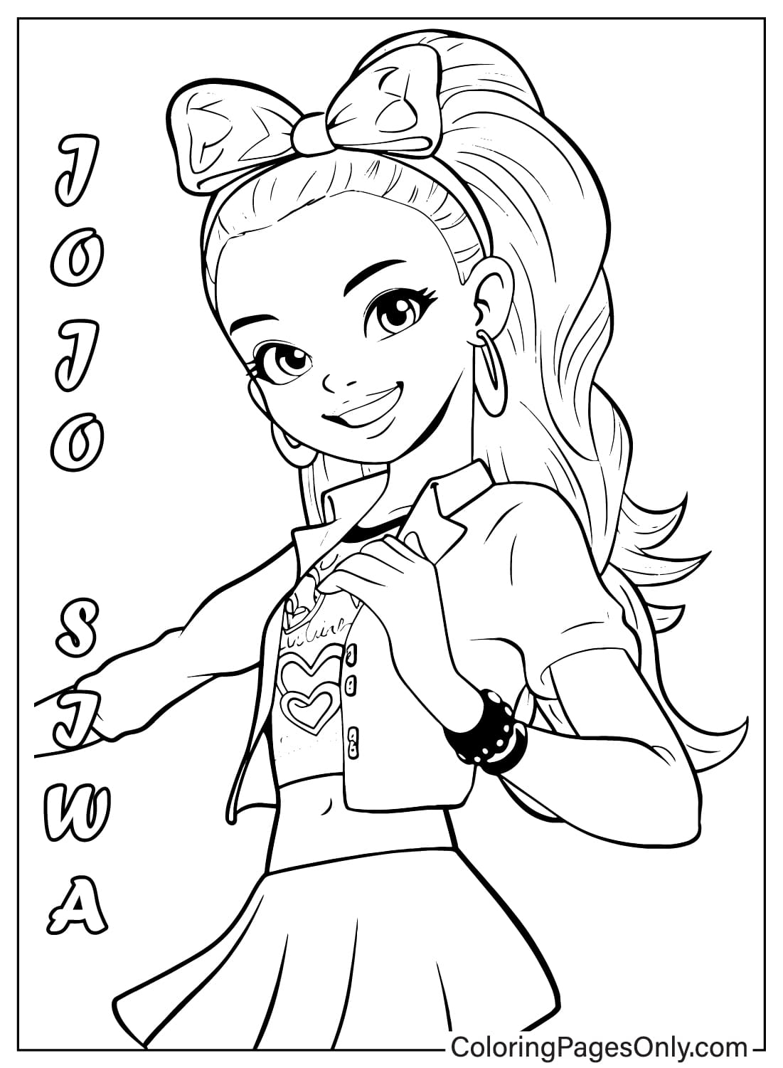 Jojo Siwa Coloring Page Printable Free Printable Coloring Pages