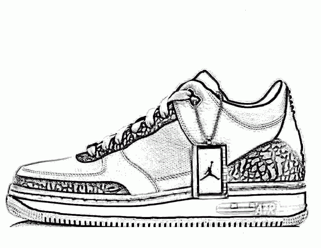 Jordan Shoes Coloring Page Coloring Home