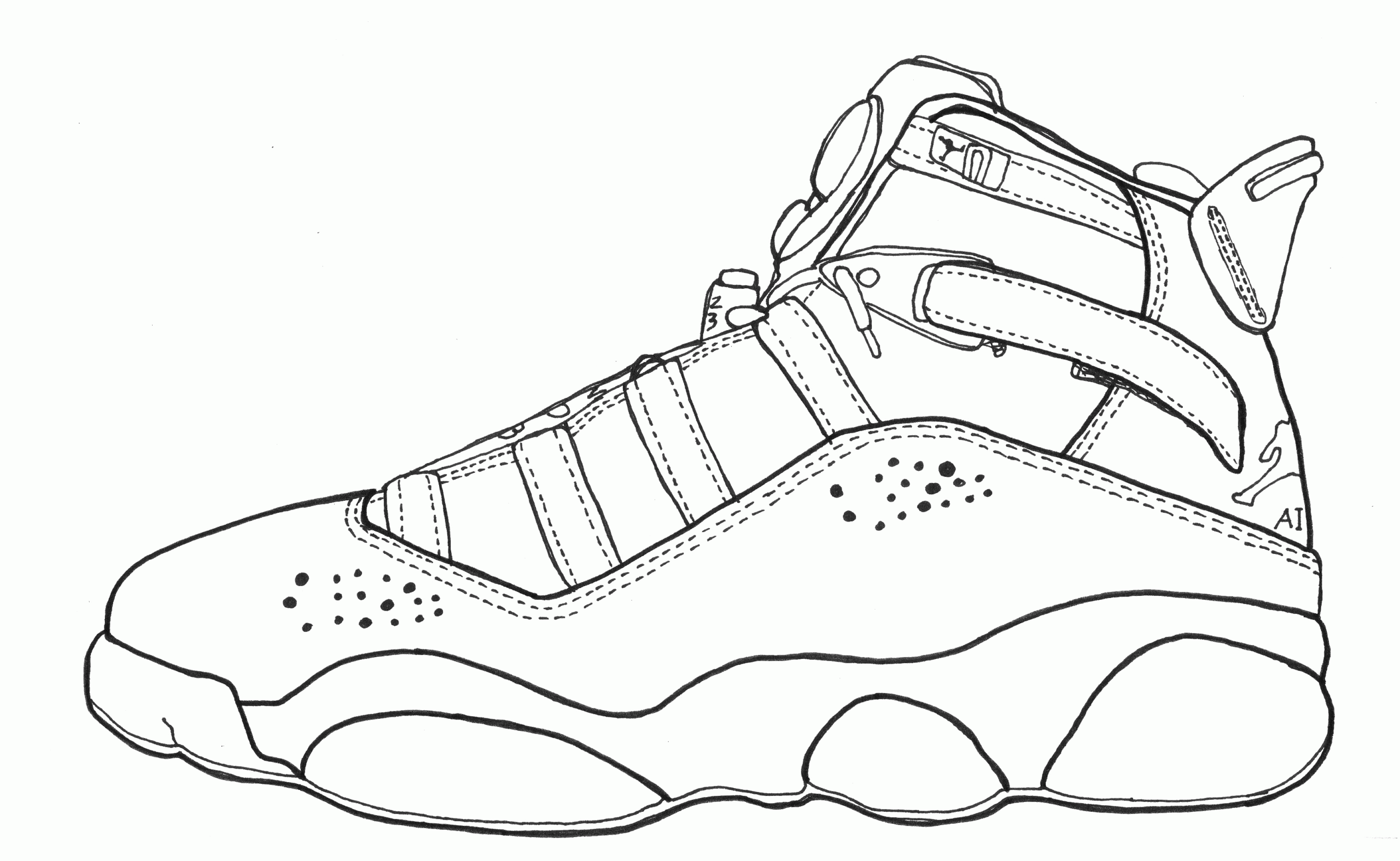 Jordans Coloring Pages Printable
