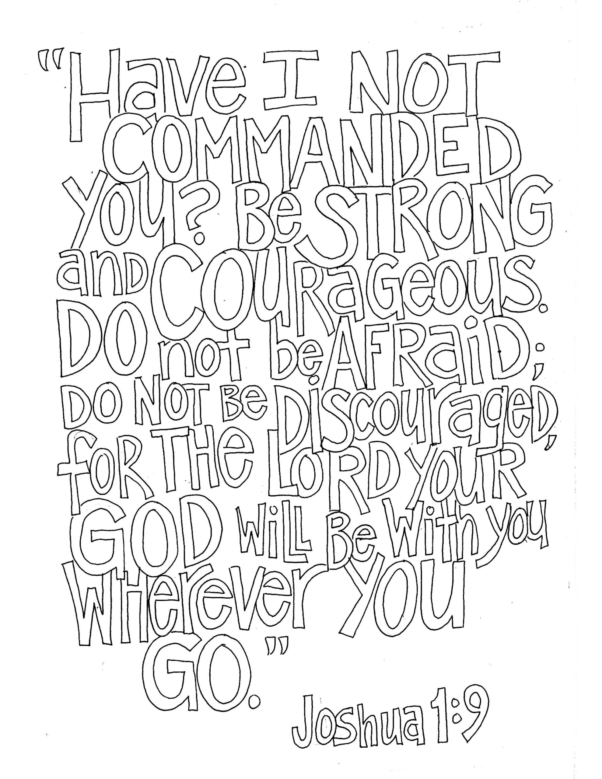 Joshua 1:9 Coloring Page