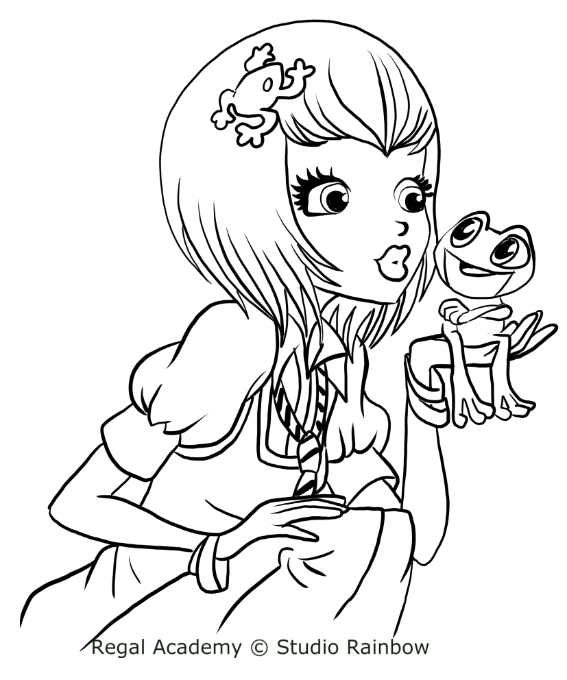 Joy Le Frog From Regal Academy Coloring Pages