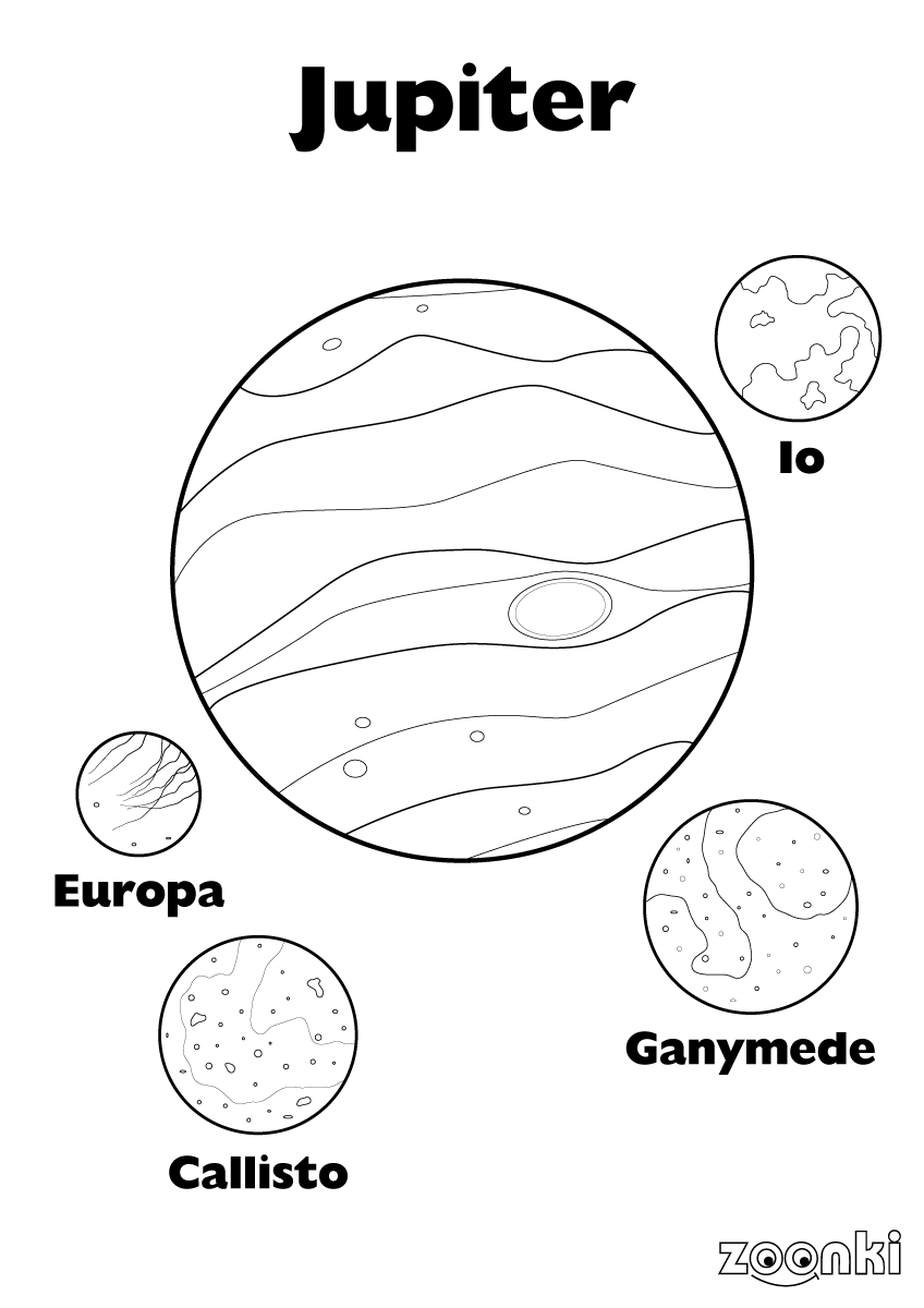 Jupiter Planet Coloring Page