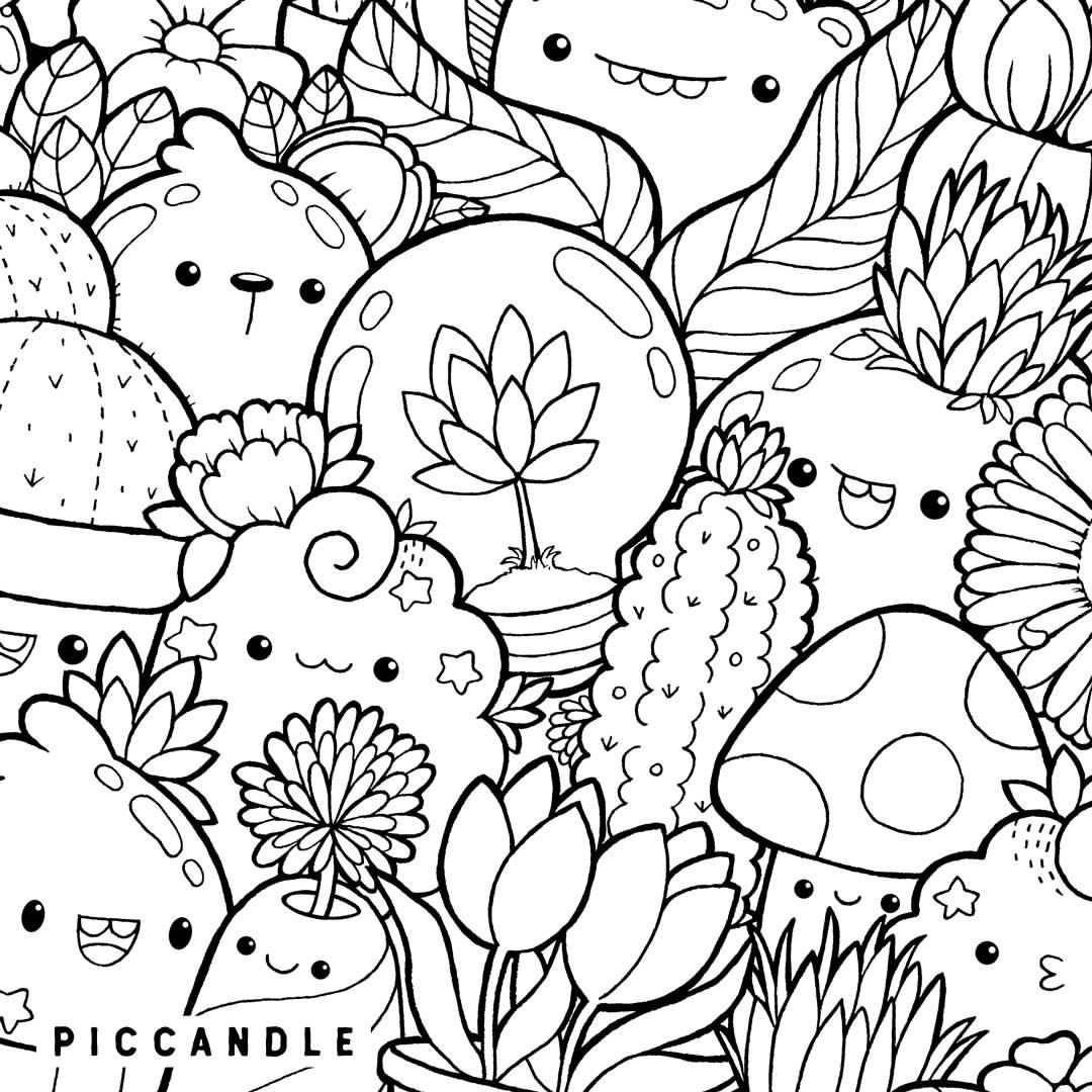 Kawaii Doodle Coloring Pages Printable Coloring Pages