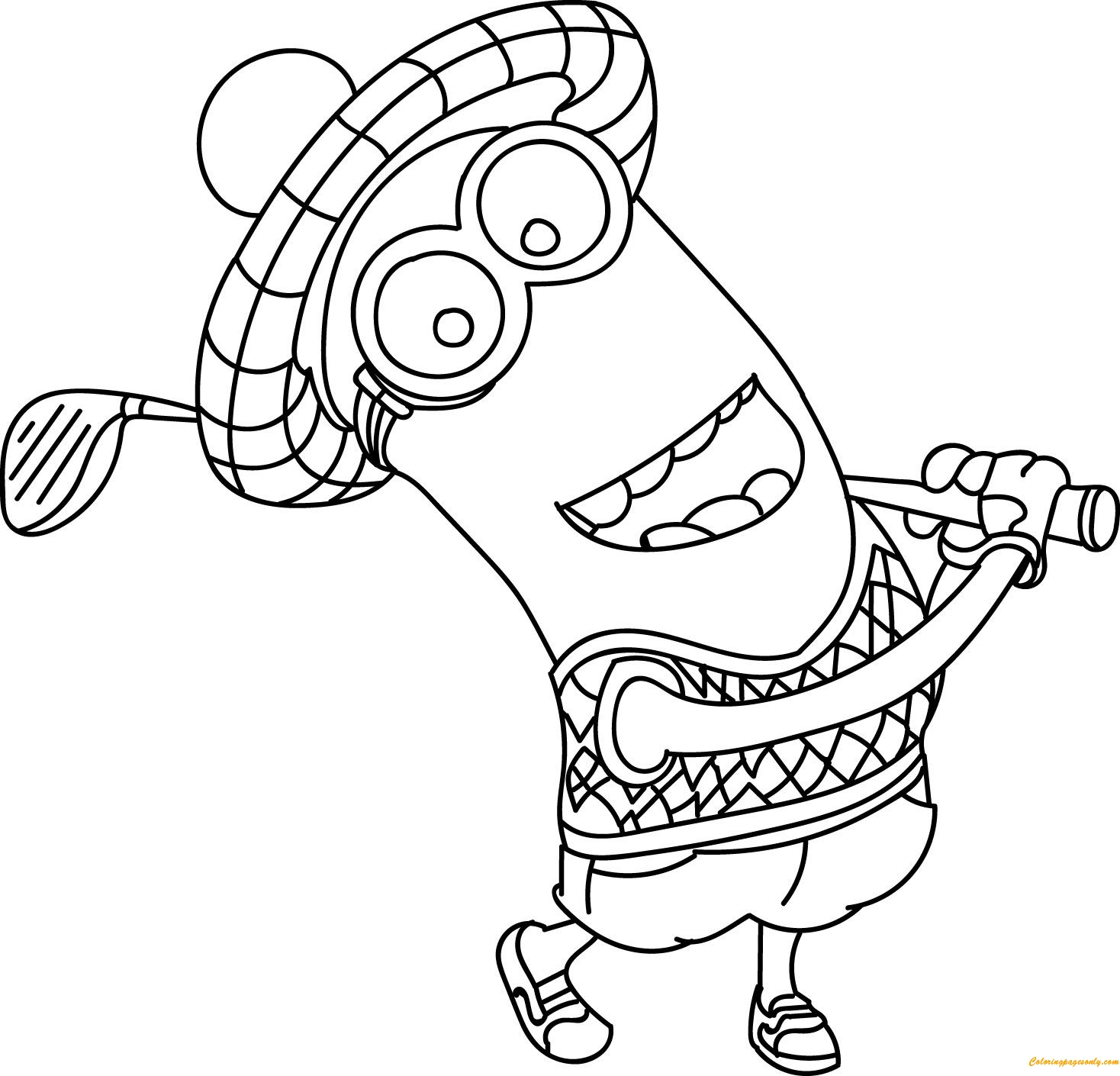 Kevin Playing Golf Coloring Page Free Coloring Pages Online