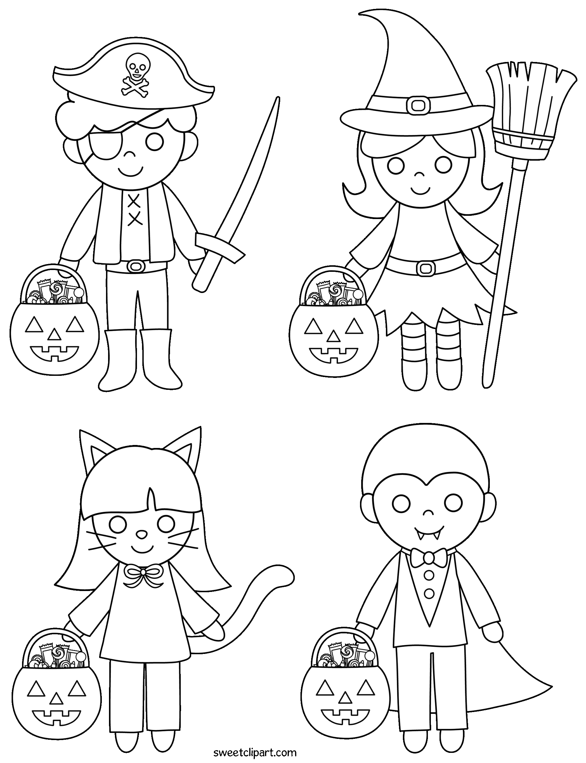 Kid Friendly Halloween Coloring Pages
