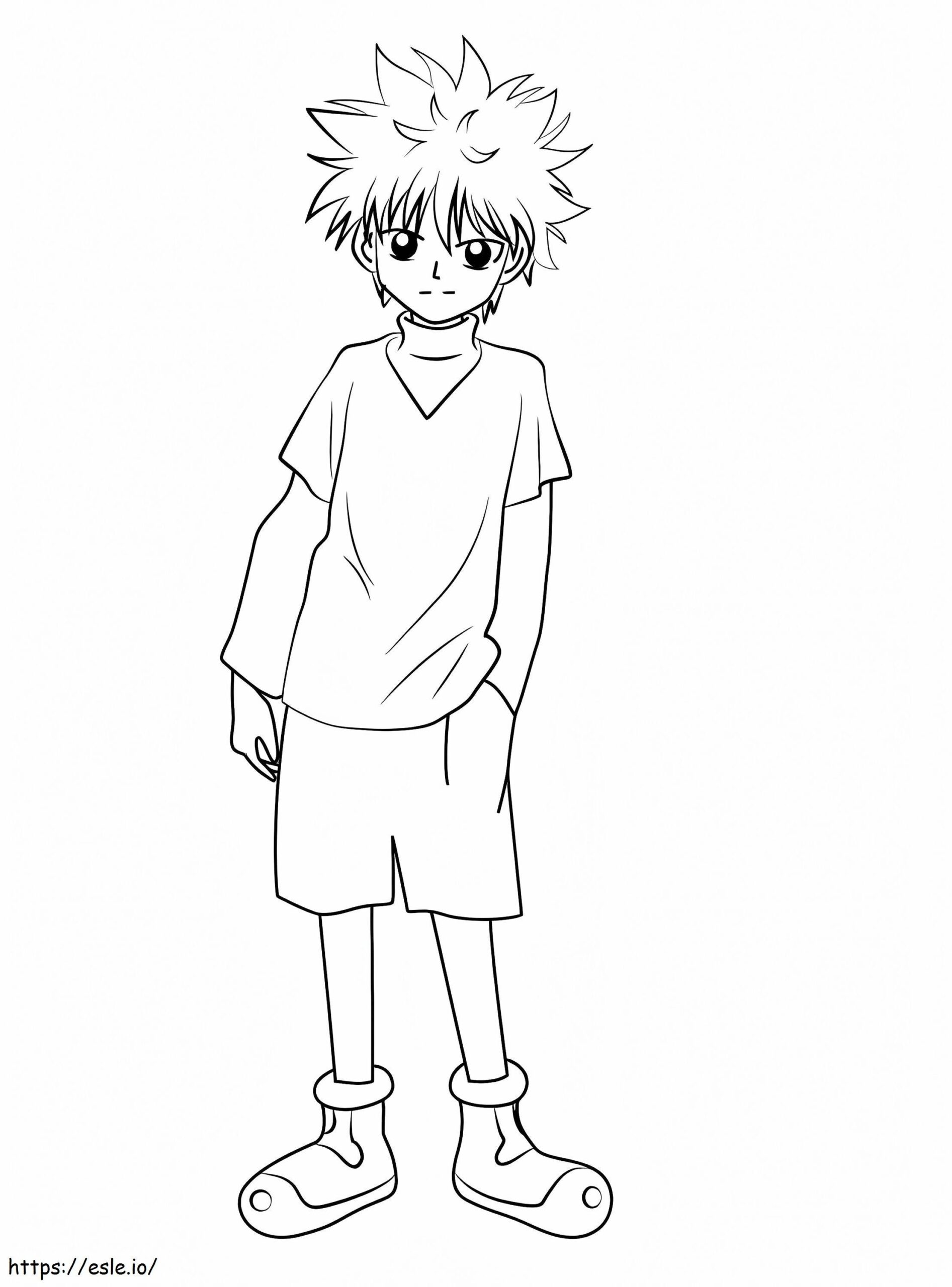 Killua Hunter X Hunter 2 Coloring Page