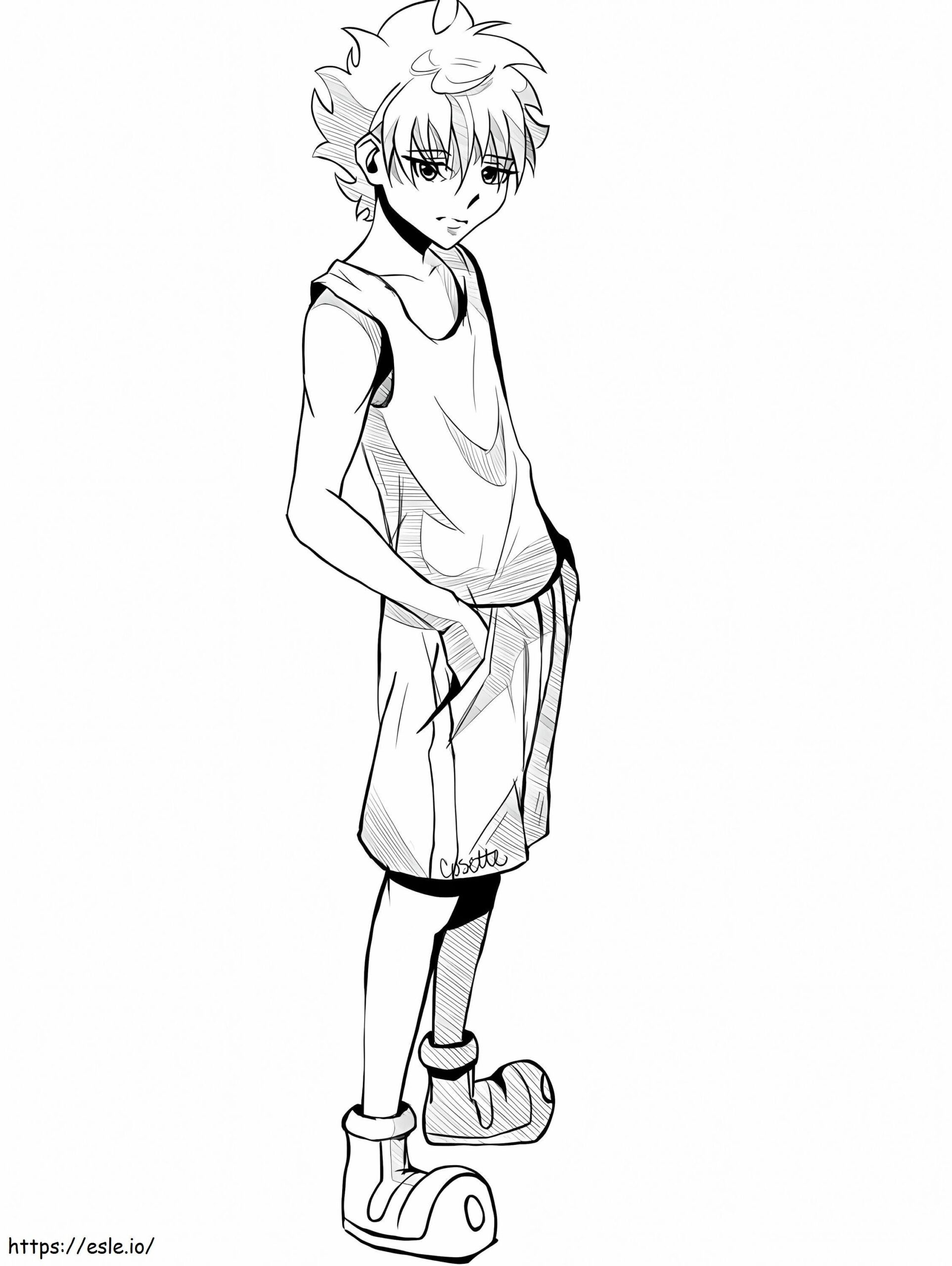 Killua Hunter X Hunter 3 Coloring Page