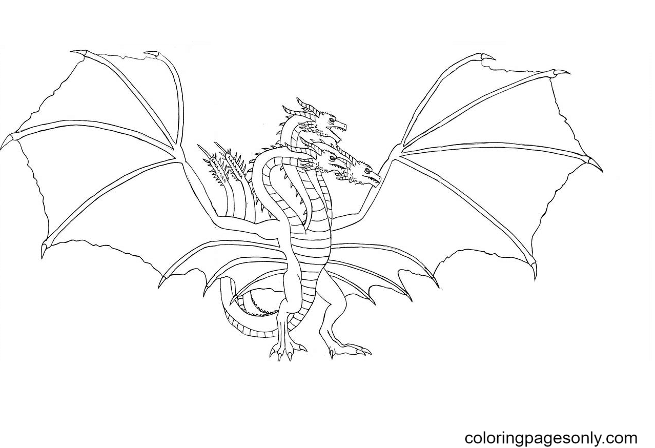 King Ghidorah Coloring Pages