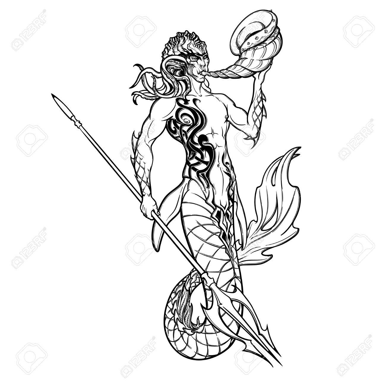King Neptune Spongebob Coloring Pages Coloring Pages