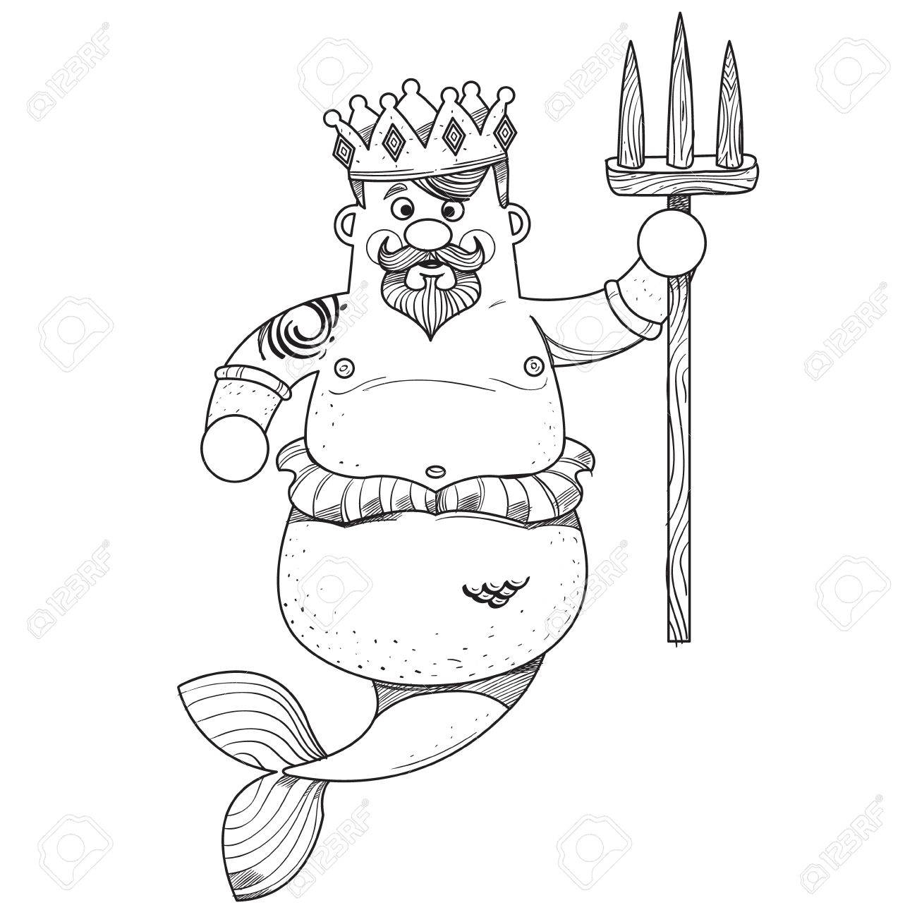 King Neptune Spongebob Coloring Pages Coloring Pages