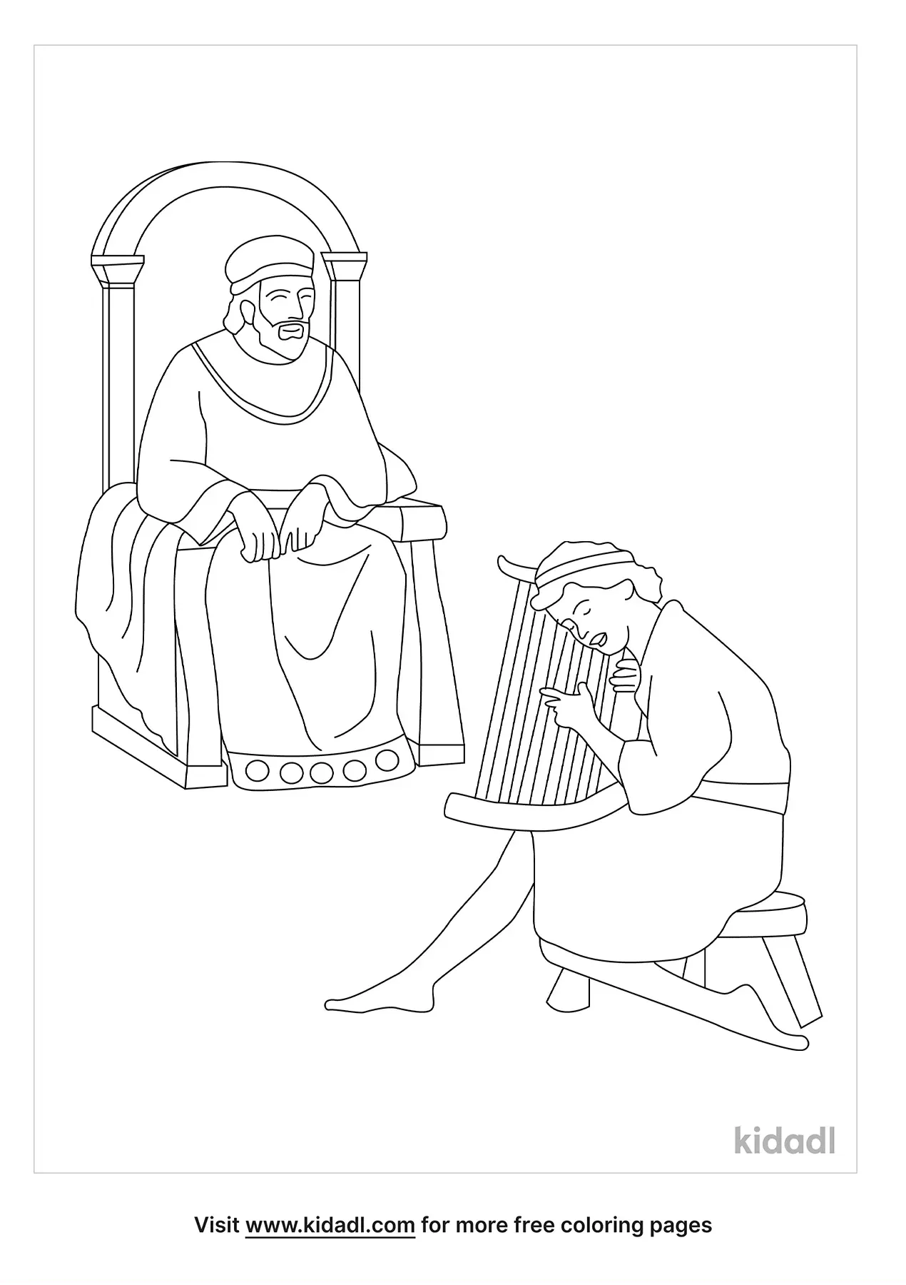 David And Saul Coloring Page