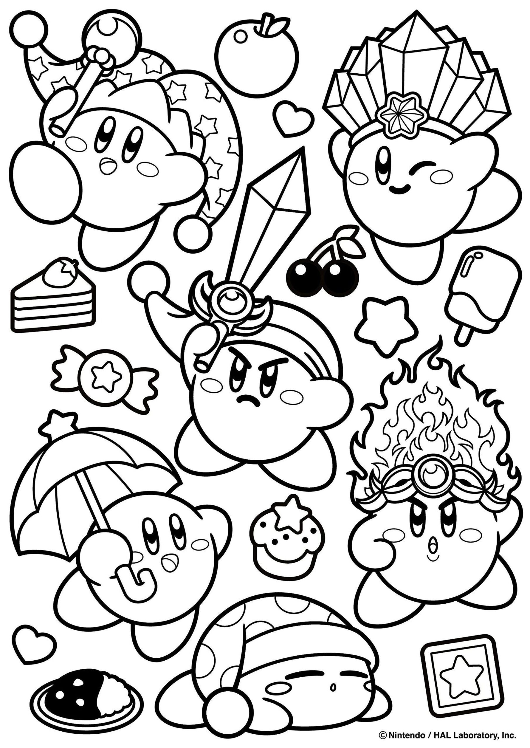 Kirby Printable Coloring Pages