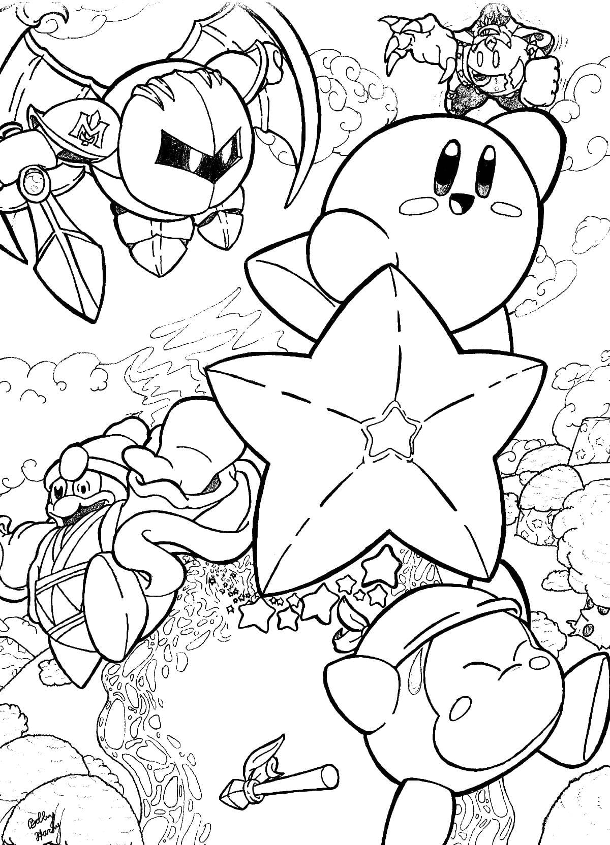 Kirby Coloring Pages