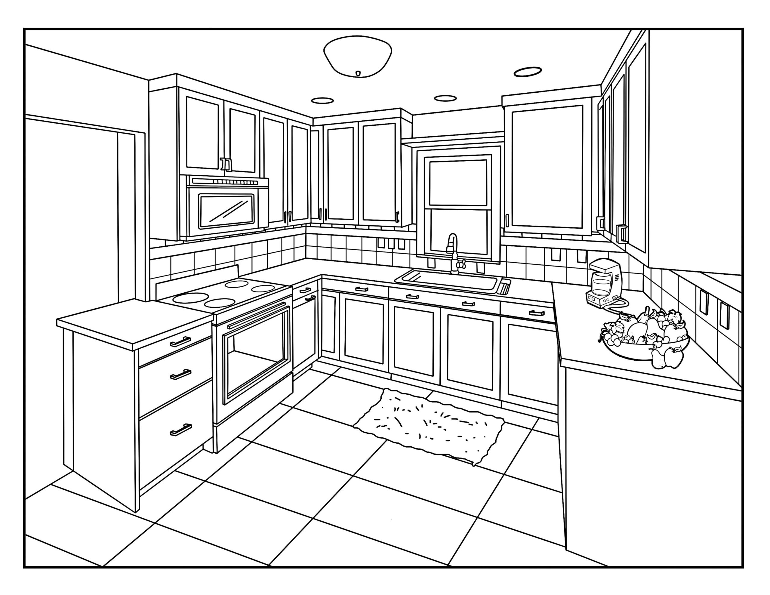 Kitchen Coloring Pages