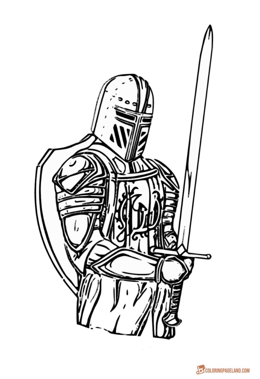 Printable Coloring Pages Knights