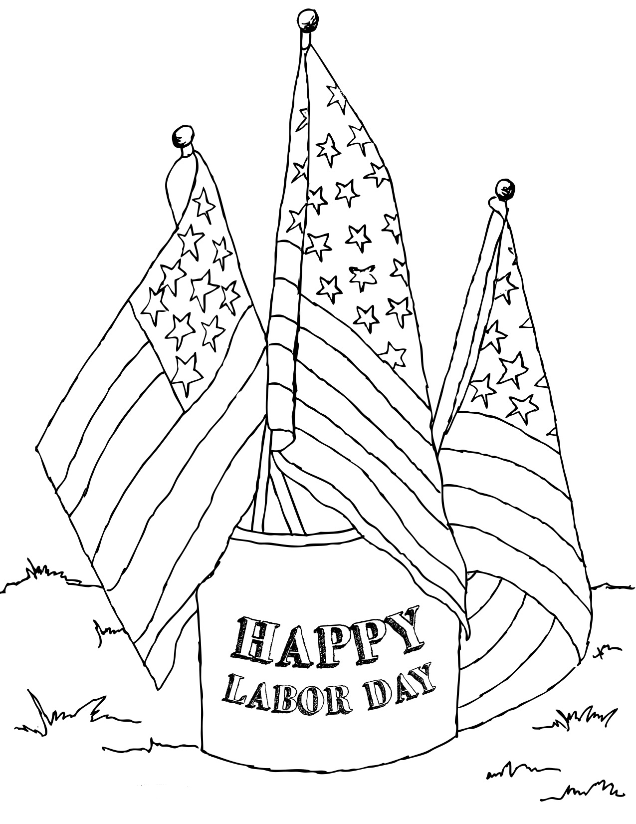 Labor Day Coloring Pages Free Printable