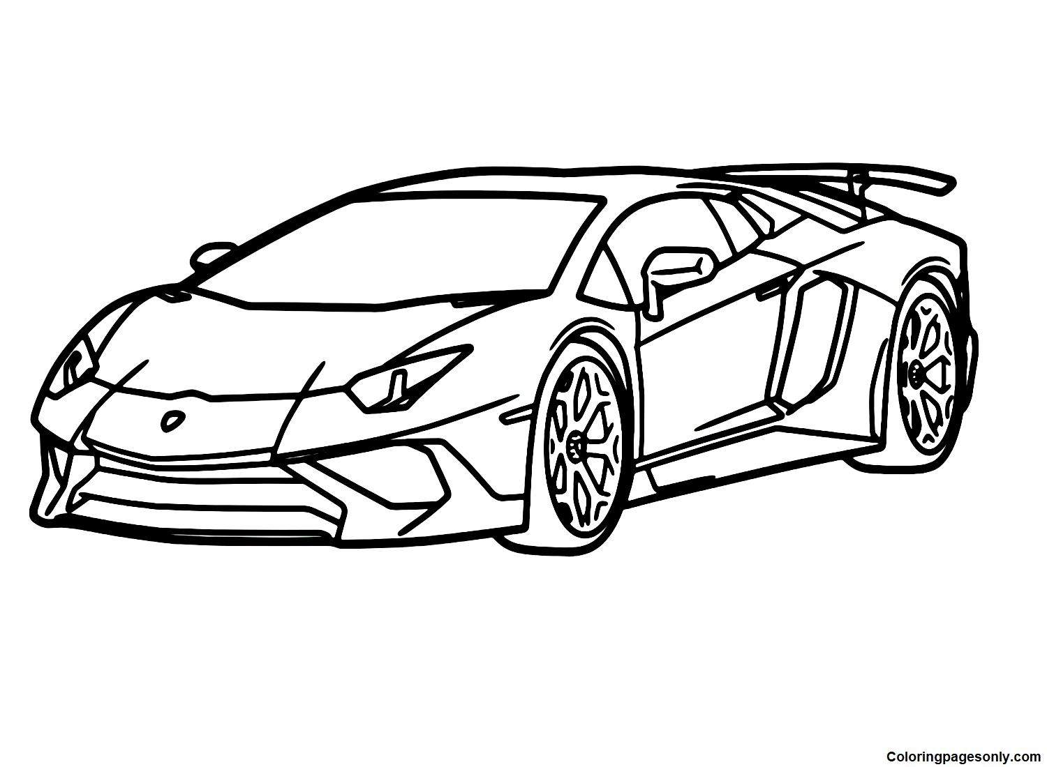 Lamborghini Aventador Car Coloring Pages Lamborghini Coloring Pages Coloring Pages For Kids