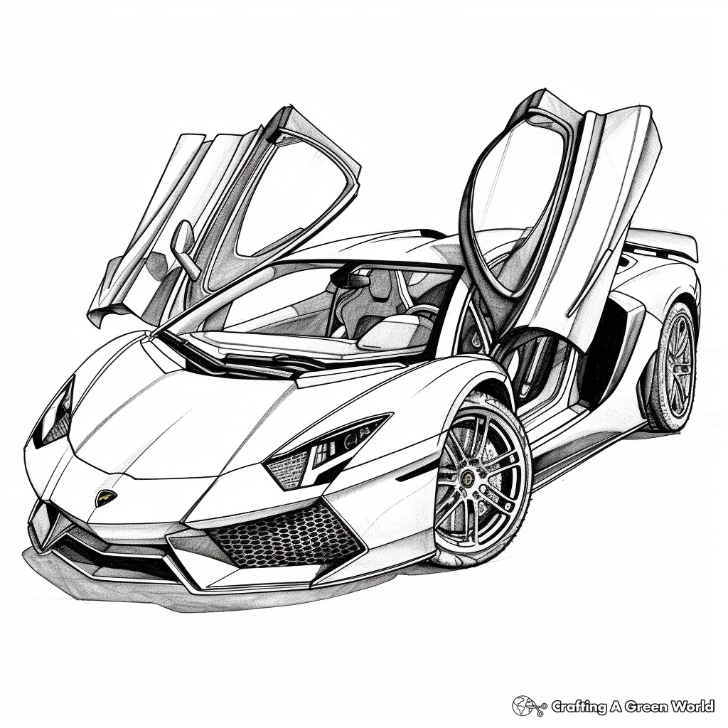 Lamborghini Aventador Coloring Page
