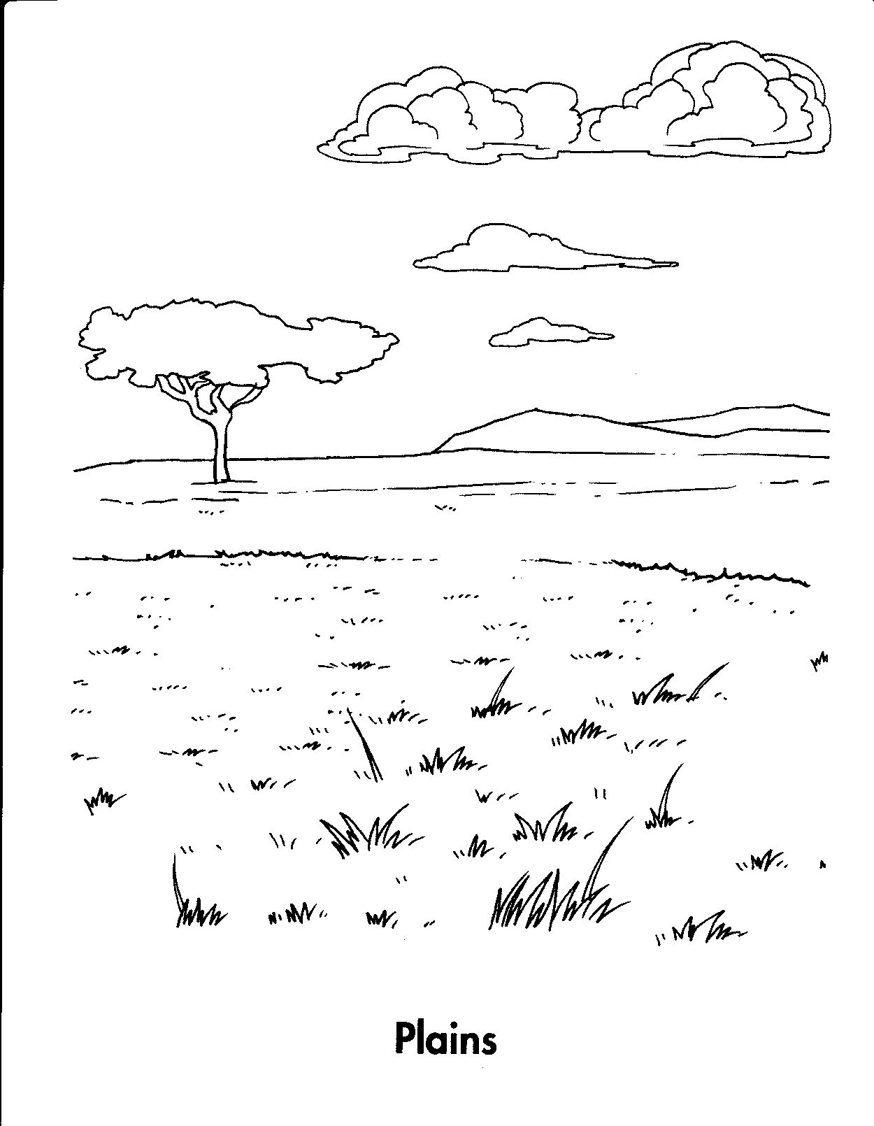 Printable Landform Coloring Pages