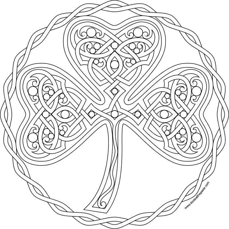 Shamrock Coloring Pages For Adults