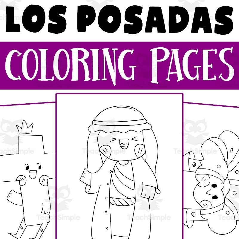 Las Posadas Coloring Page Christmas In Mexico Coloring Pages Activity By Teach Simple