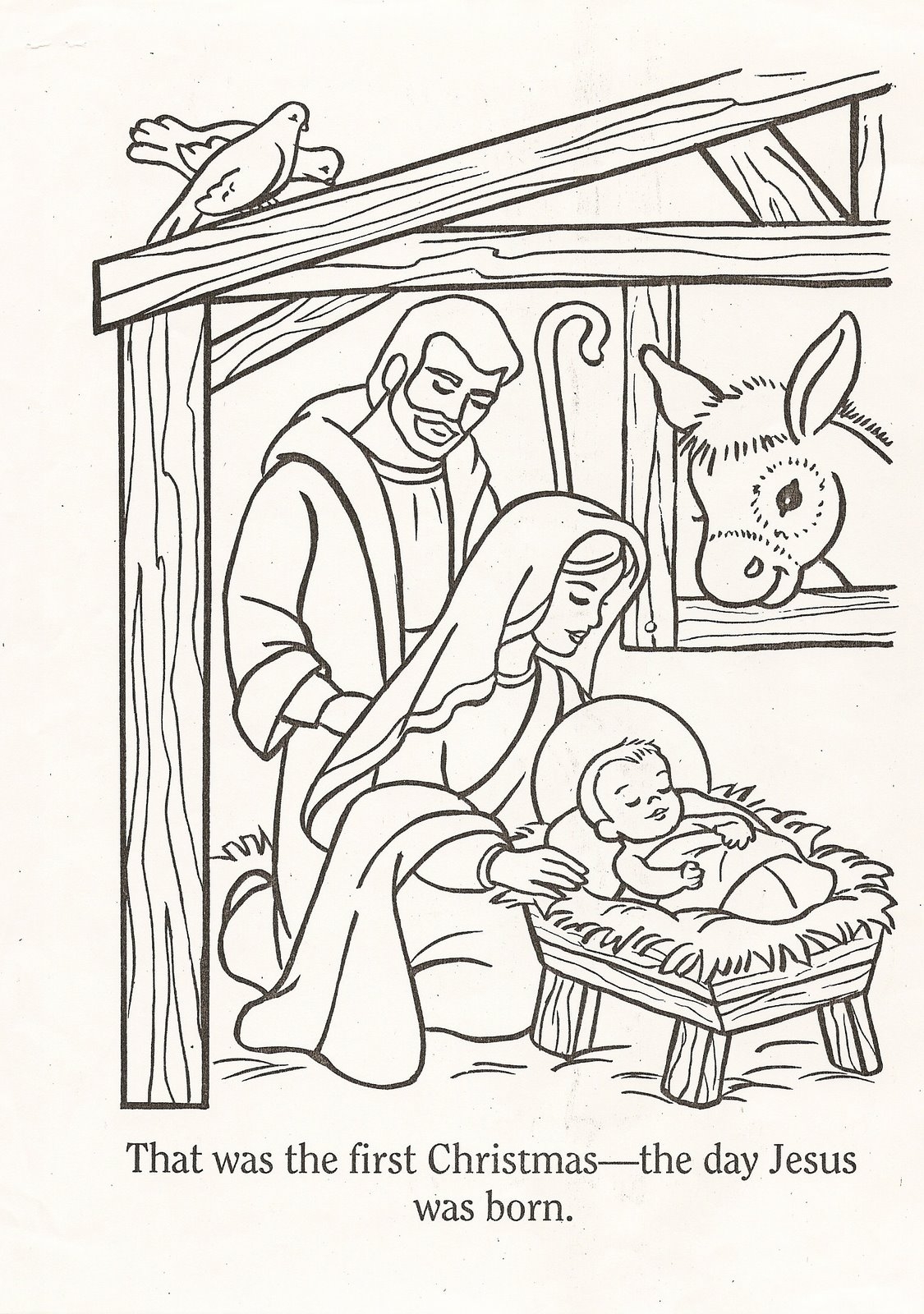 LDS Nursery Color Pages Christmas Lesson