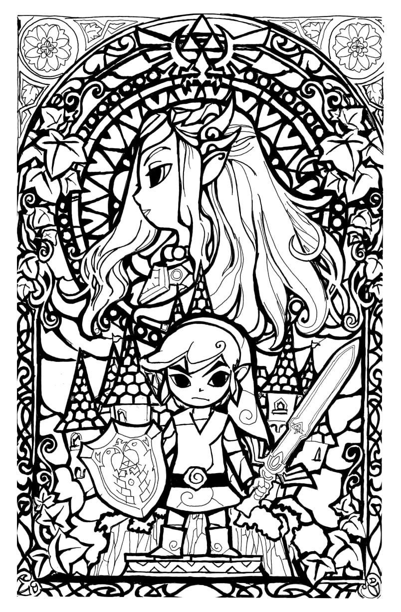 Legend Of Zelda Coloring Pages To Print Wallpapers HD References