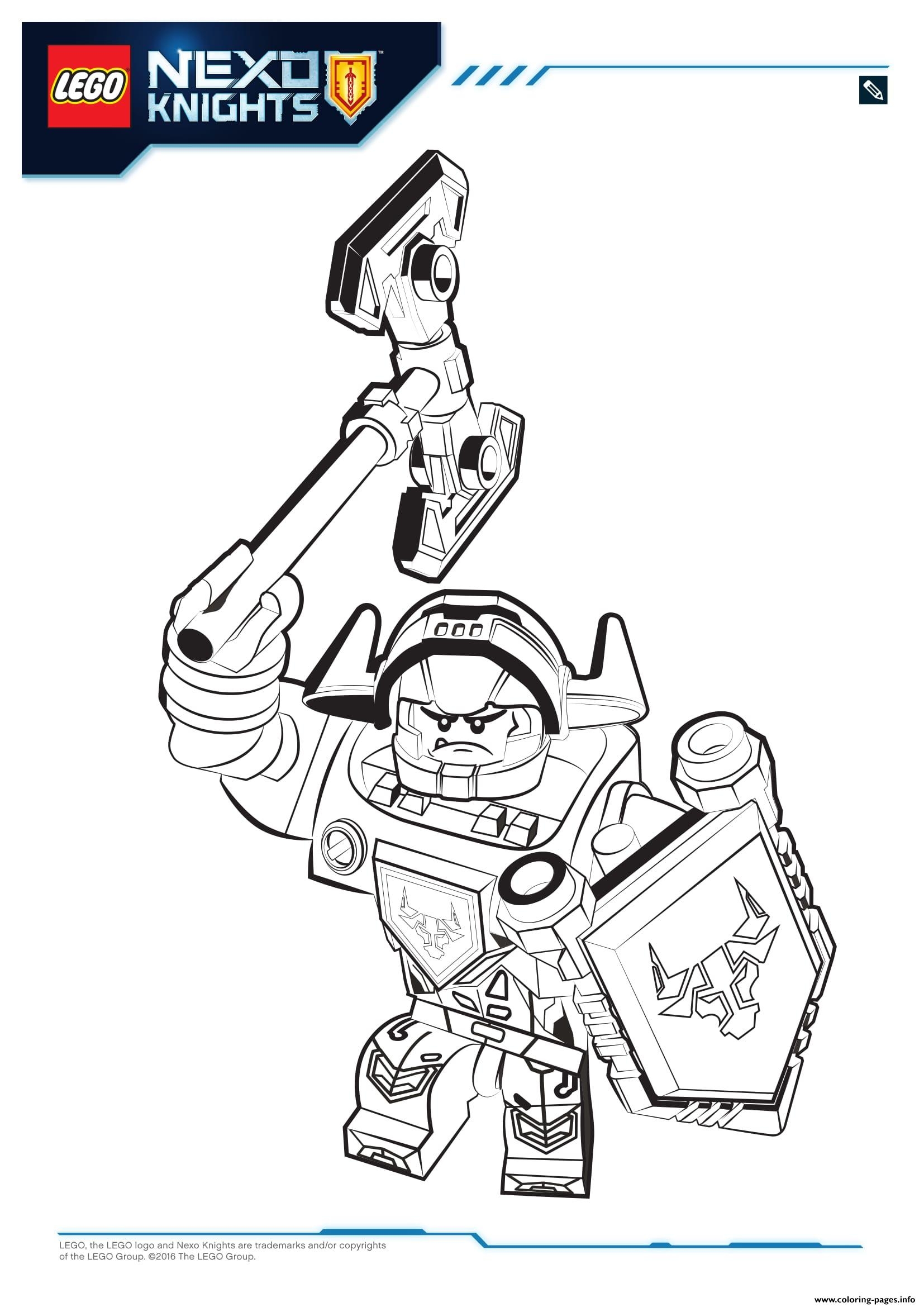 Lego Nexo Knights Axl 1 Coloring Page Printable