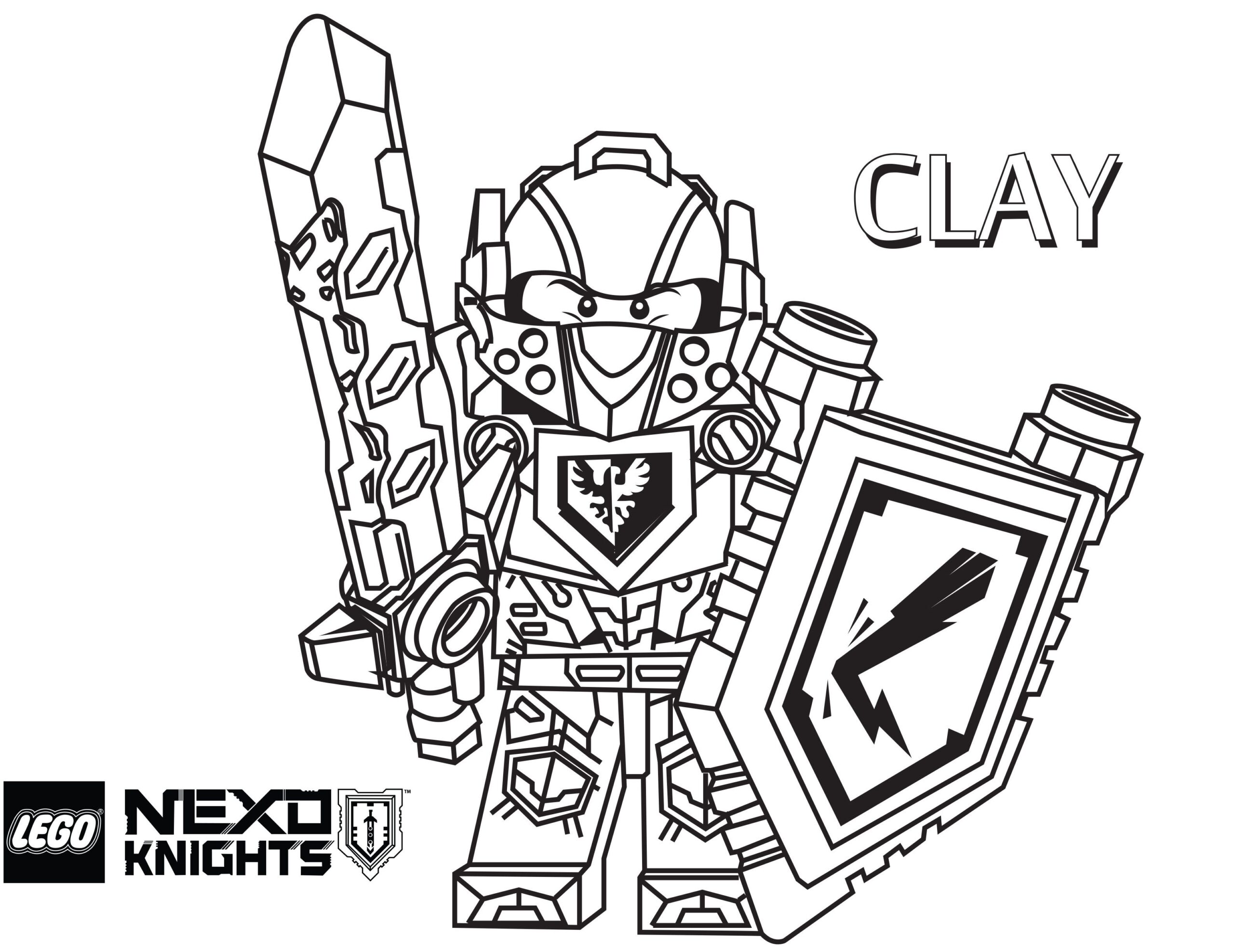 LEGO Nexo Knights Coloring Pages Free Printable LEGO Nexo Coloring Home