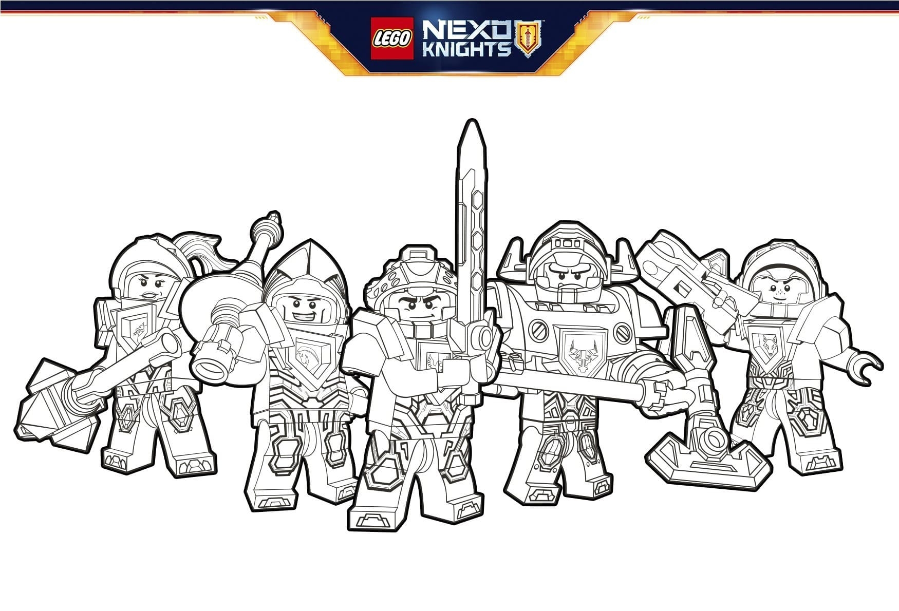 Lego Nexo Knights Coloring Pages WONDER DAY