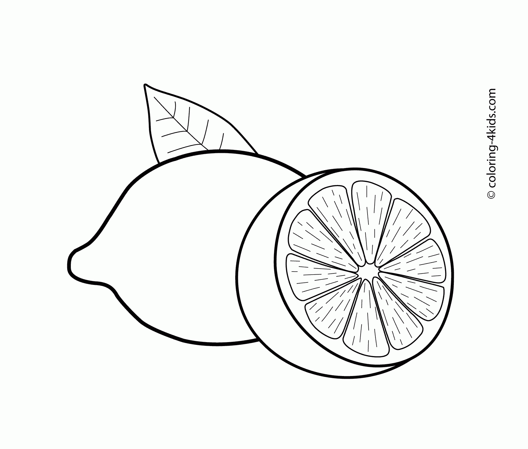 Lemons Fruits Coloring Pages For Kids Printable Free Lam Laymoon Lemon Vegetable