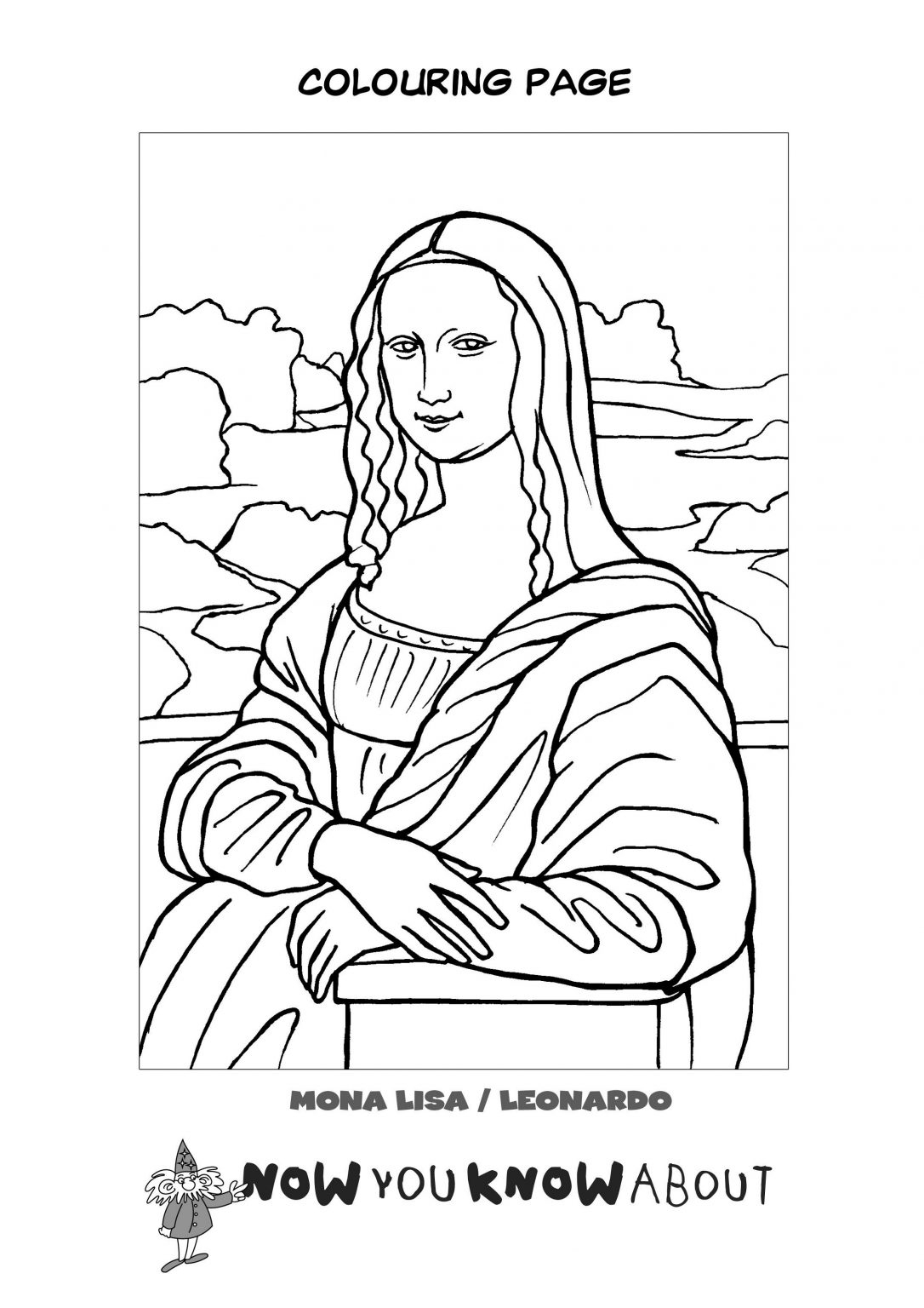 Leonardo Da Vinci S Mona Lisa Coloring Pages Printables 101 Coloring