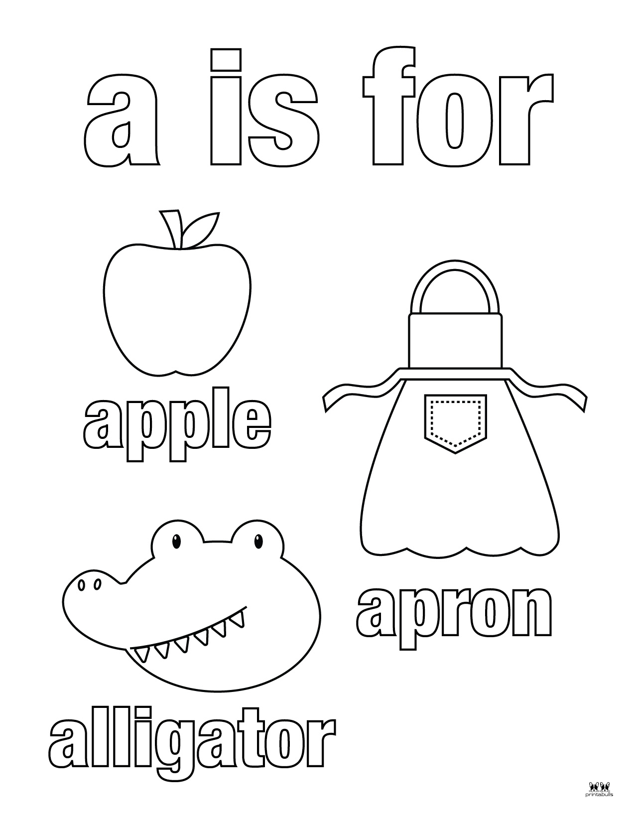 Letter A Coloring Pages 15 FREE Pages Printabulls