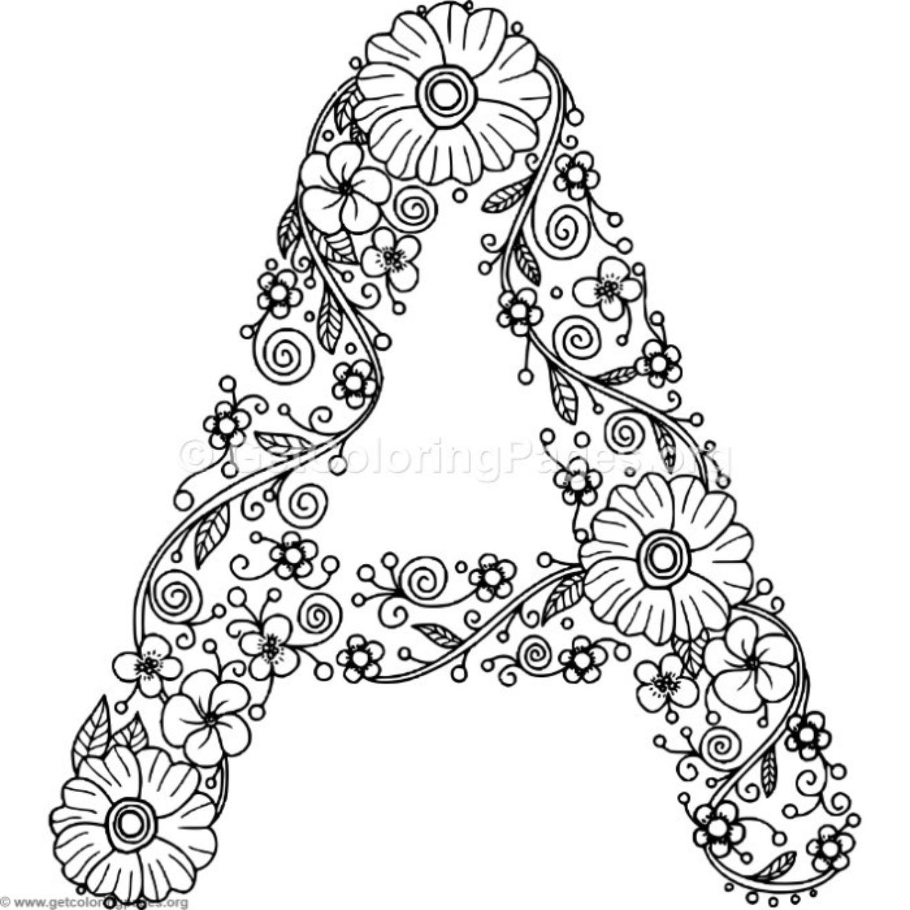 Letter A Printable Coloring Pages