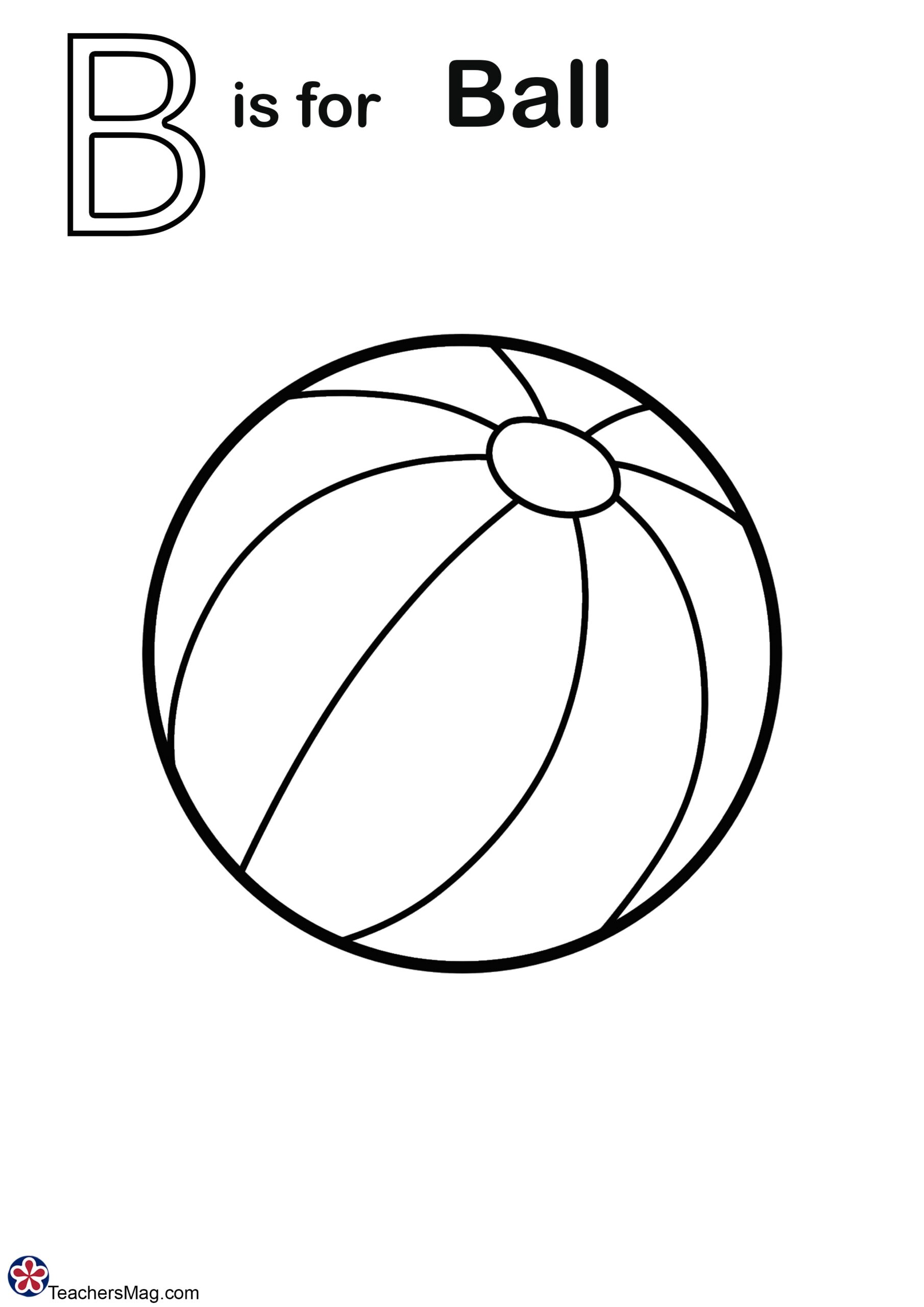 Letter B Free Coloring Pages TeachersMag